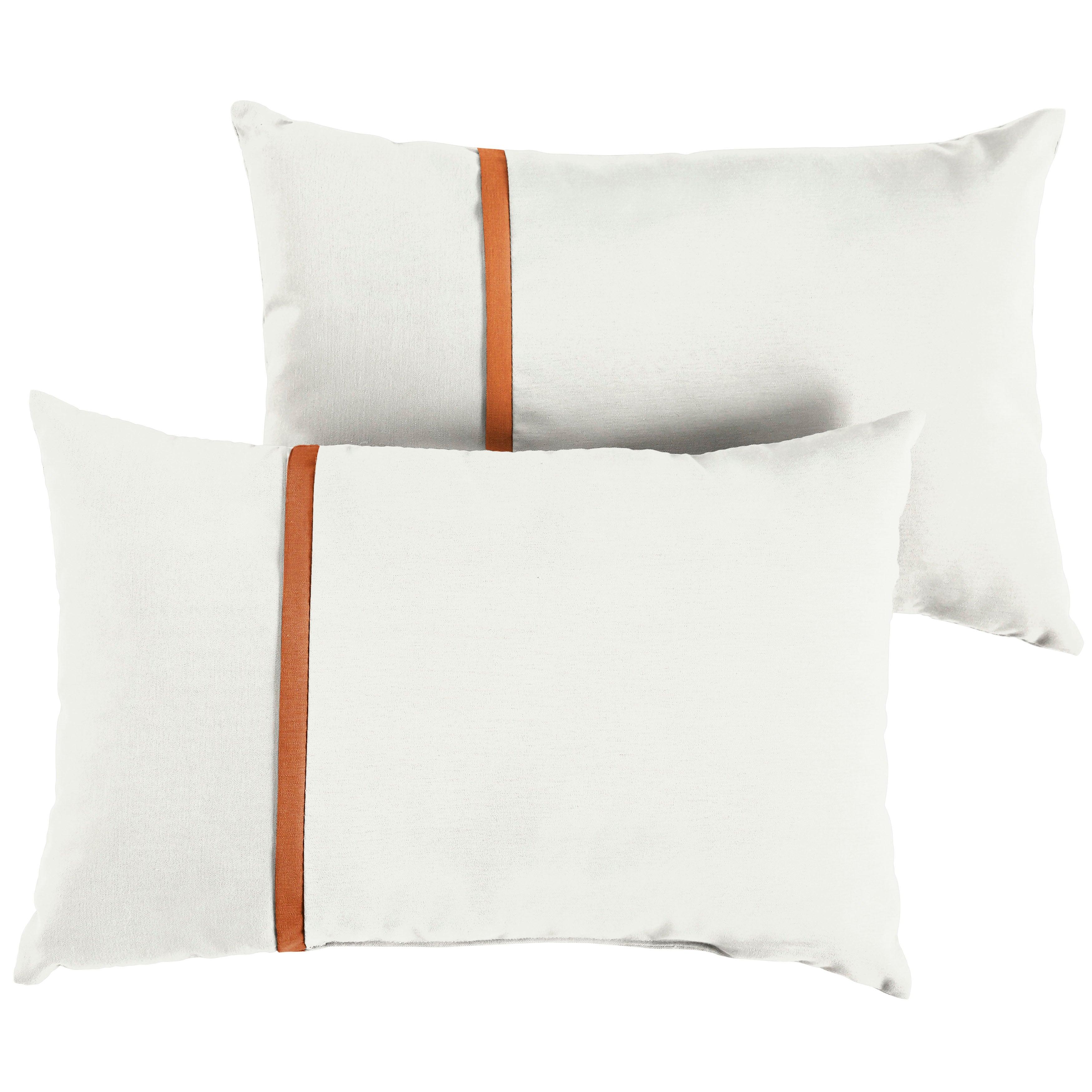 Sunbrella Pillow with Petite Flange (Set of 2) - Sorra Home