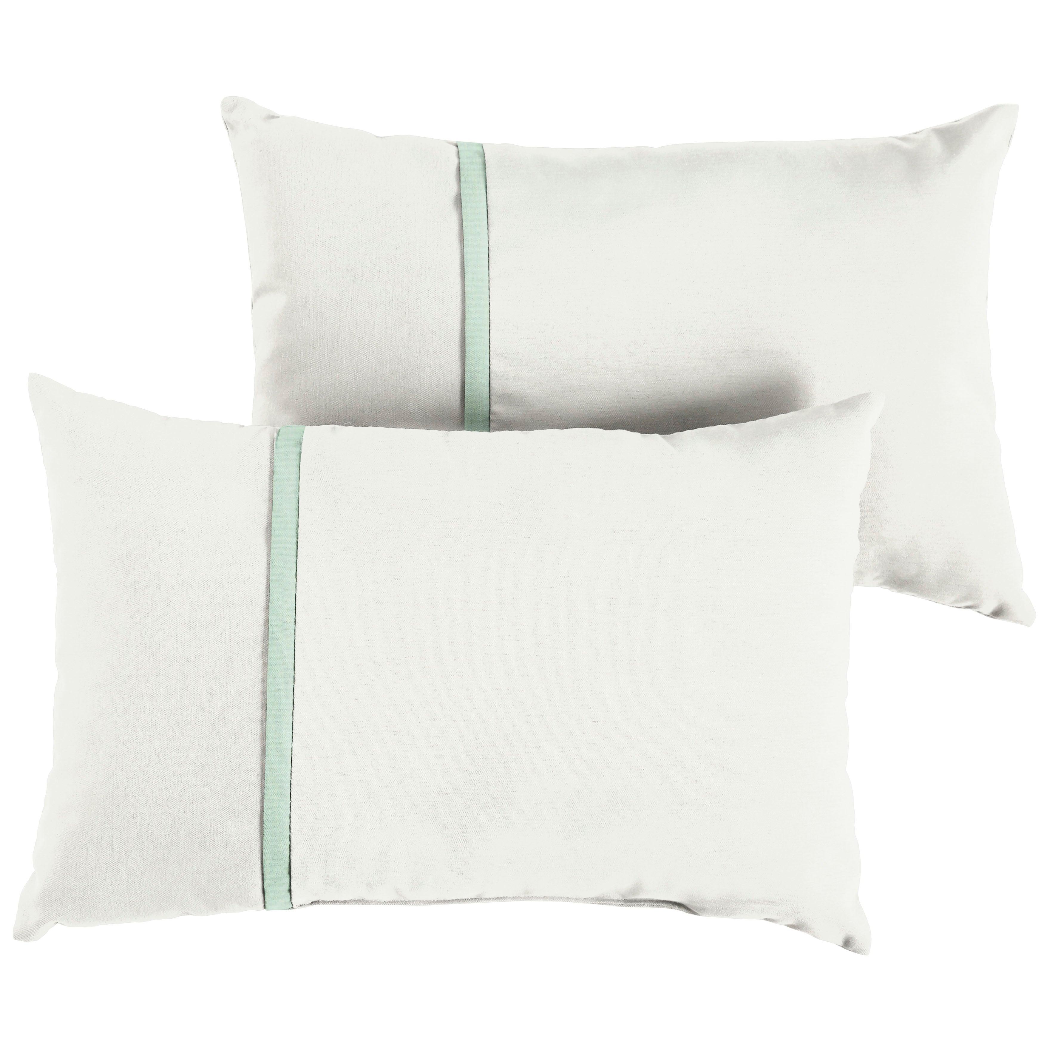 Sunbrella Pillow with Petite Flange (Set of 2) - Sorra Home