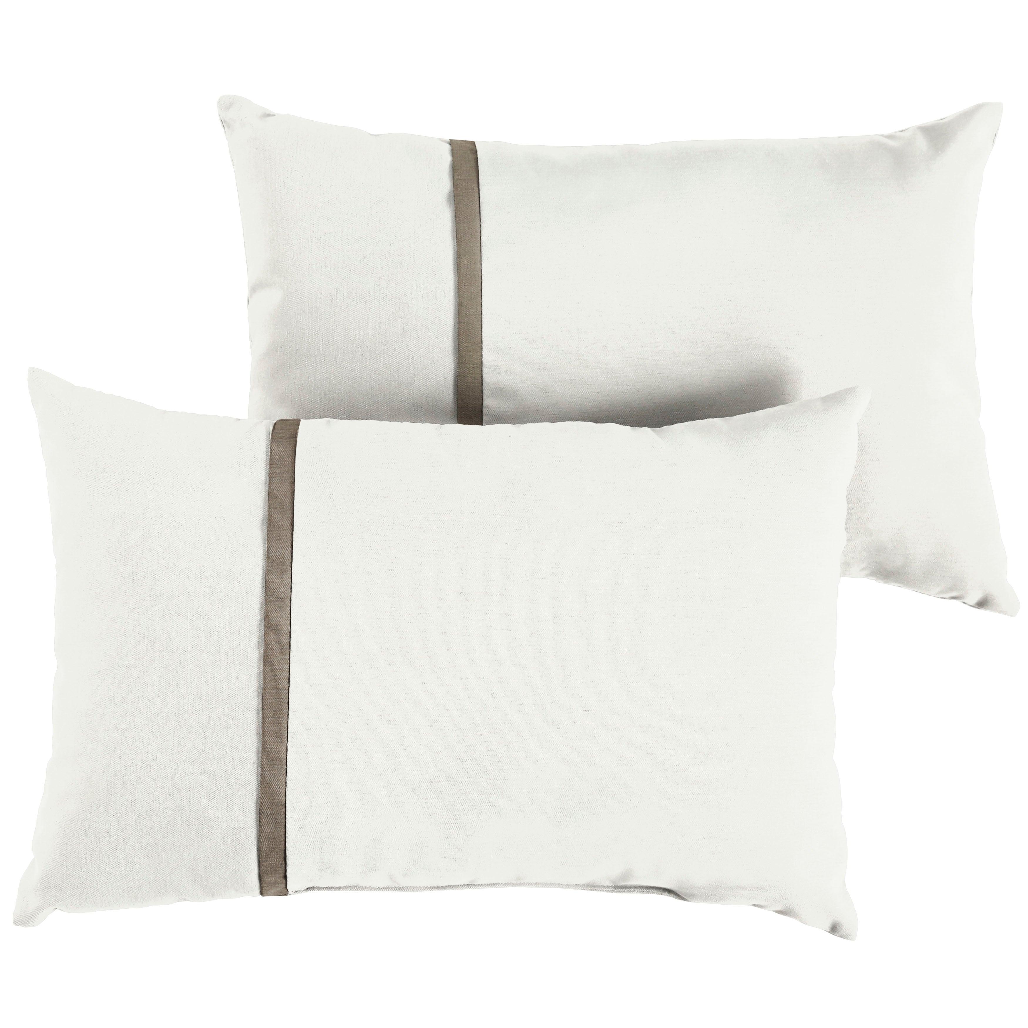 Sunbrella Pillow with Petite Flange (Set of 2) - Sorra Home