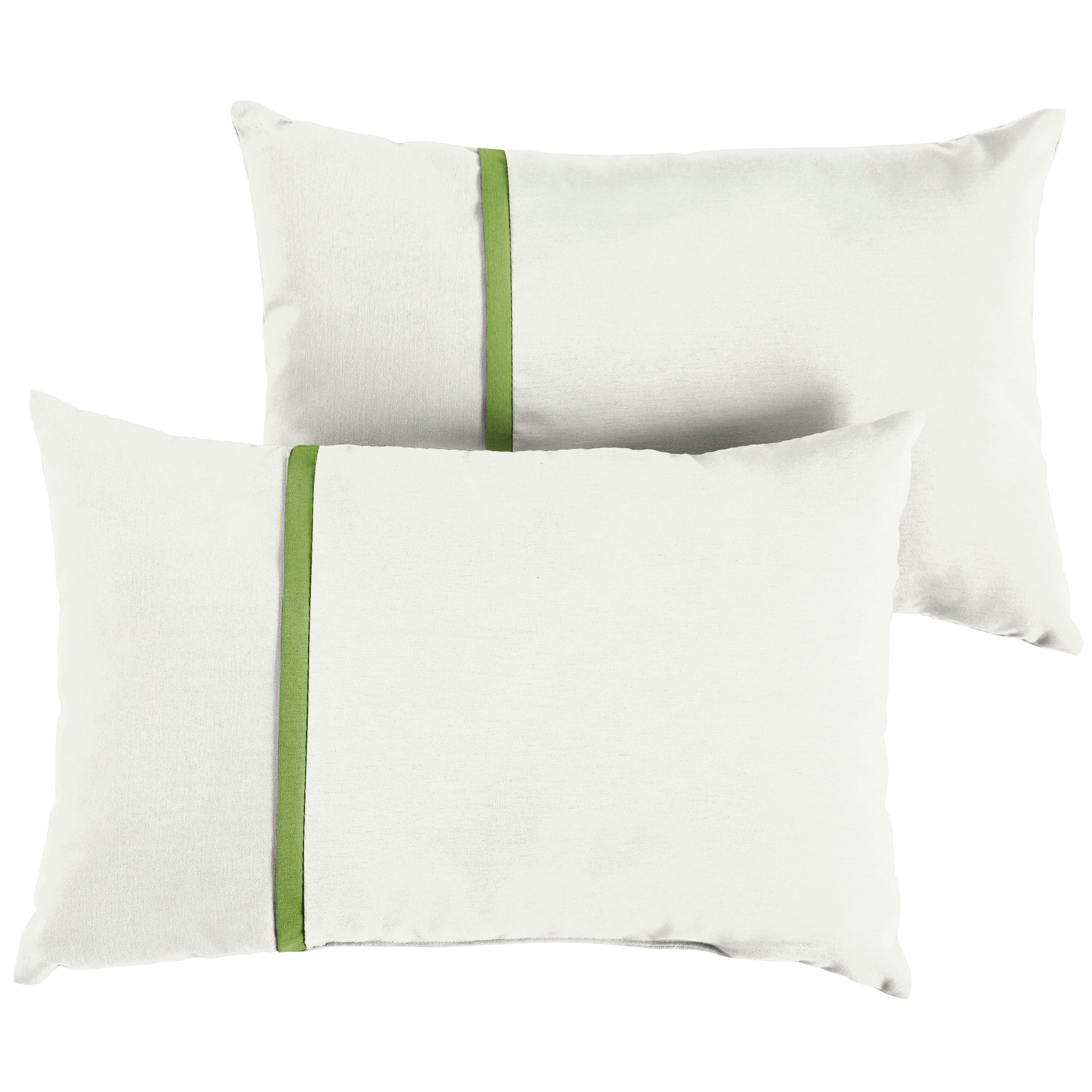 Sunbrella Pillow with Petite Flange (Set of 2) - Sorra Home