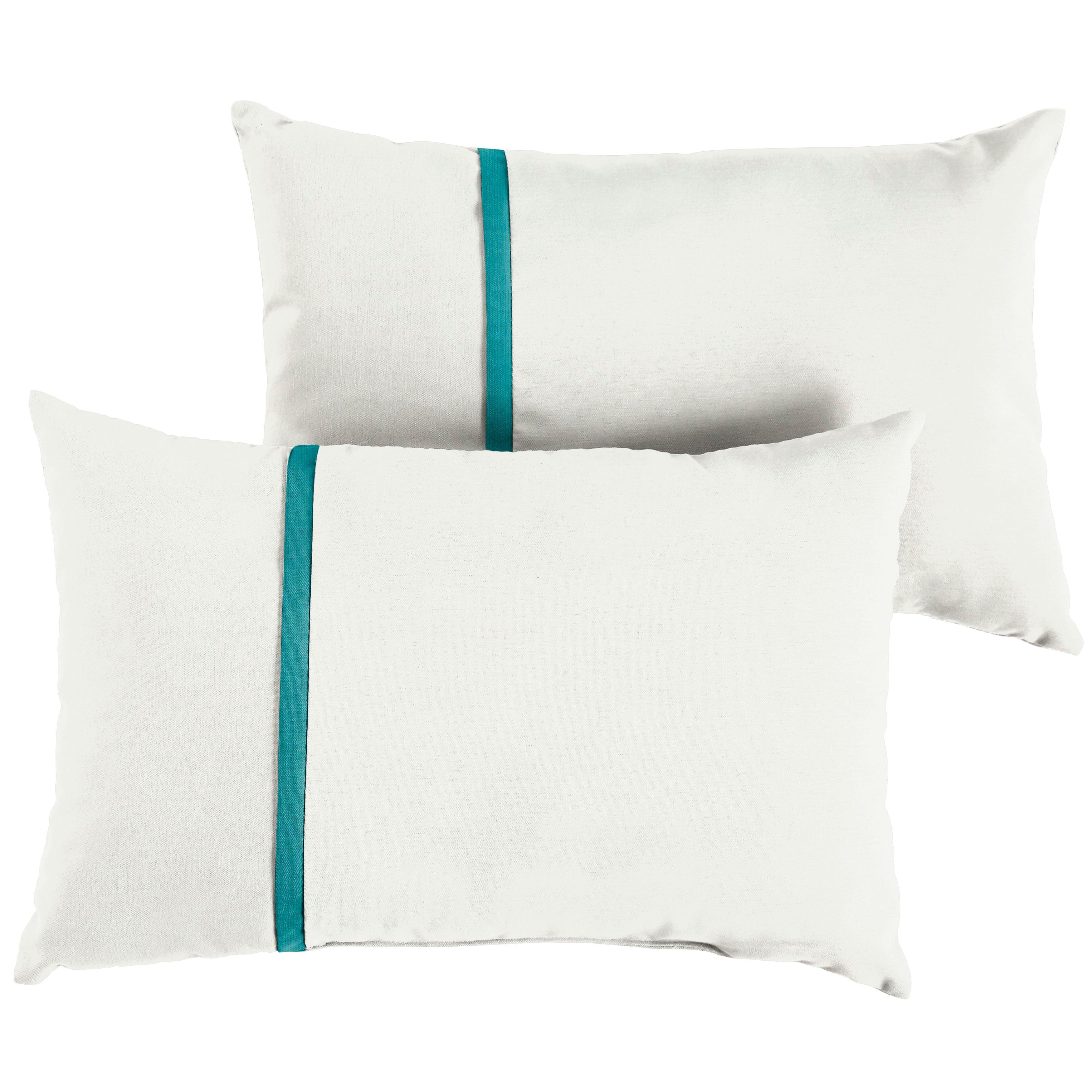 Sunbrella Pillow with Petite Flange (Set of 2) - Sorra Home