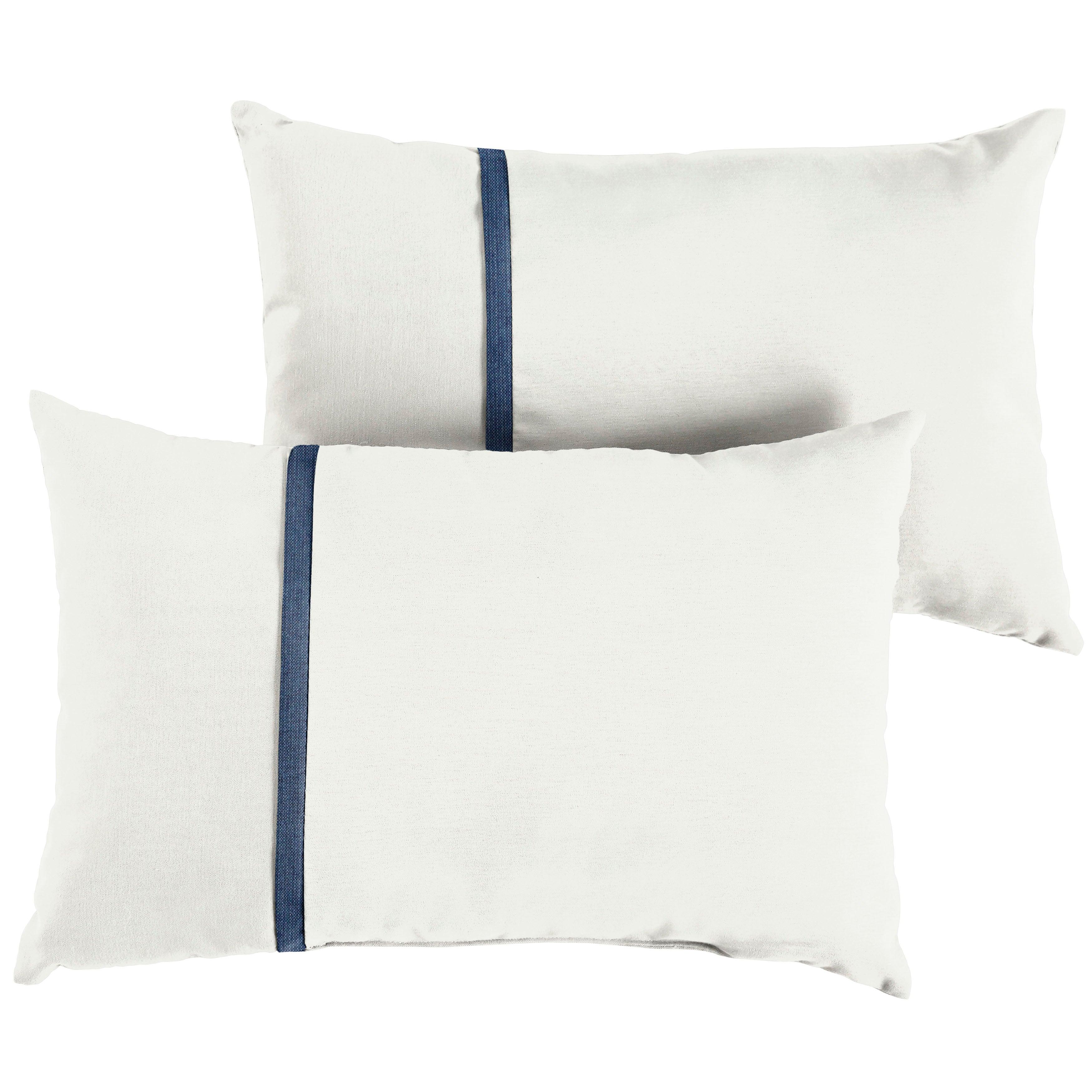 Sunbrella Pillow with Petite Flange (Set of 2) - Sorra Home
