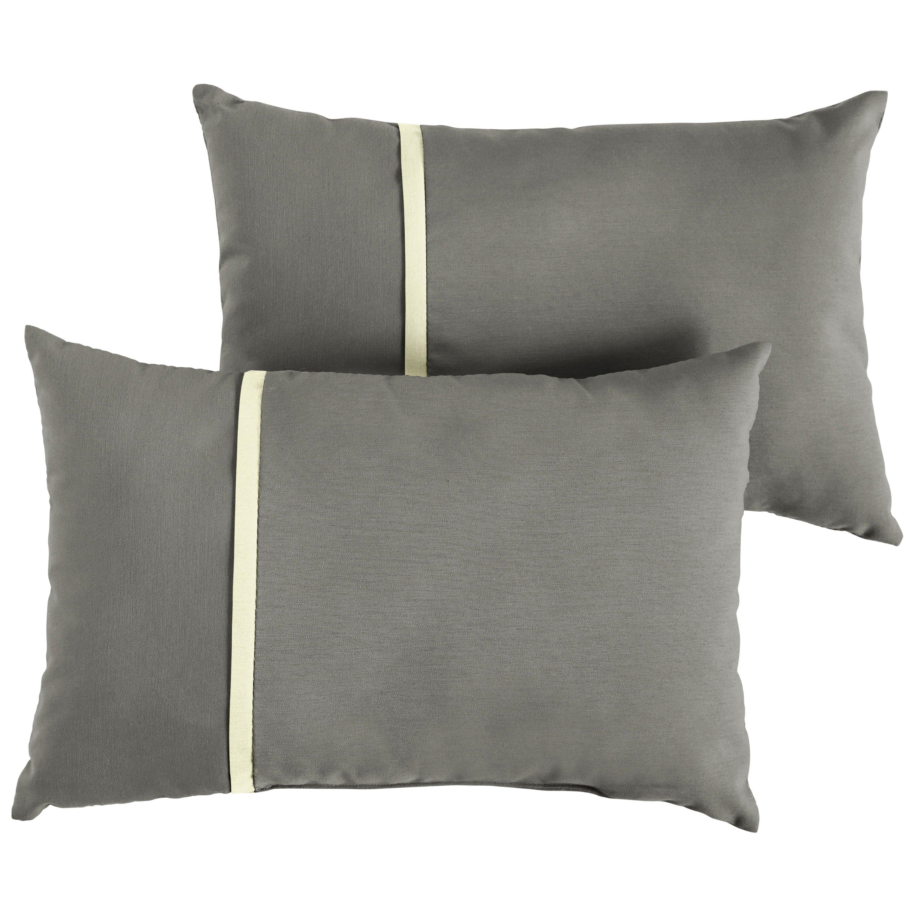 Sunbrella Pillow with Petite Flange (Set of 2) - Sorra Home
