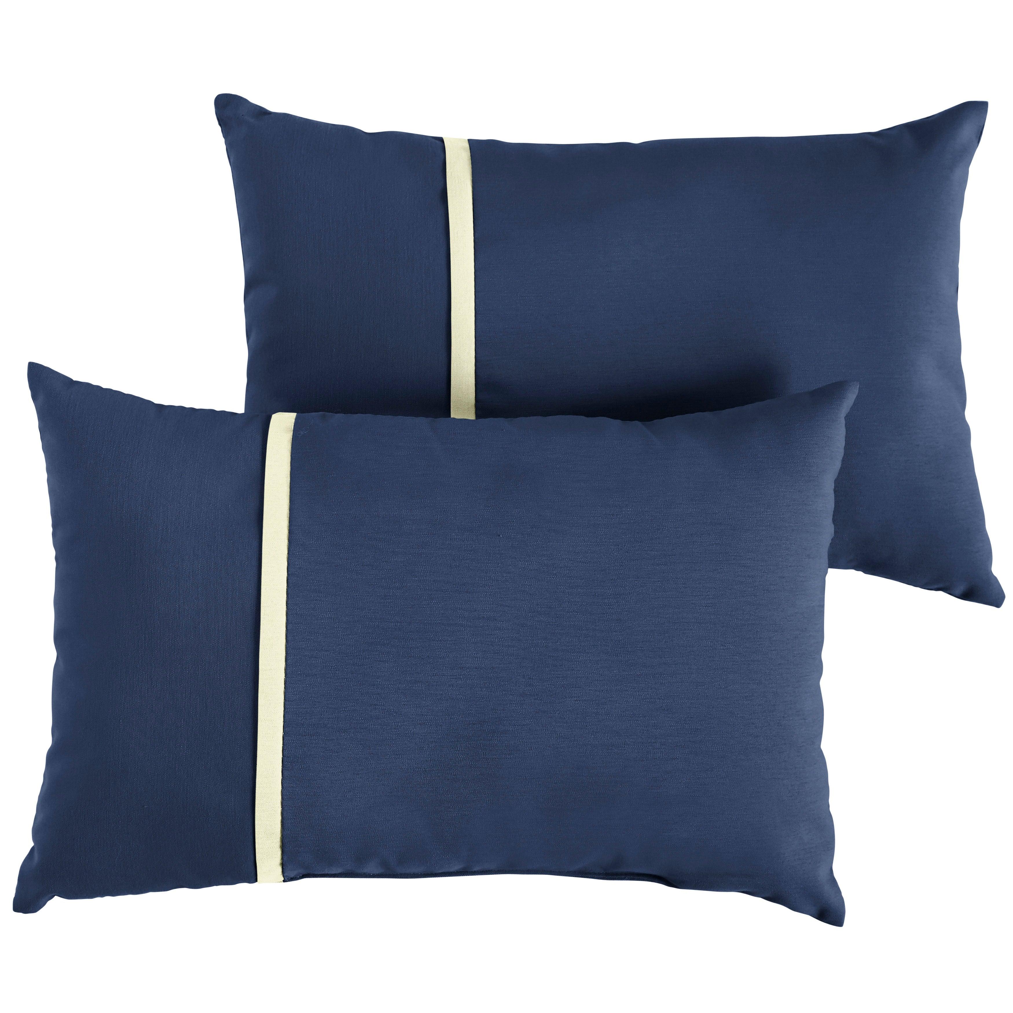 Sunbrella Pillow with Petite Flange (Set of 2) - Sorra Home