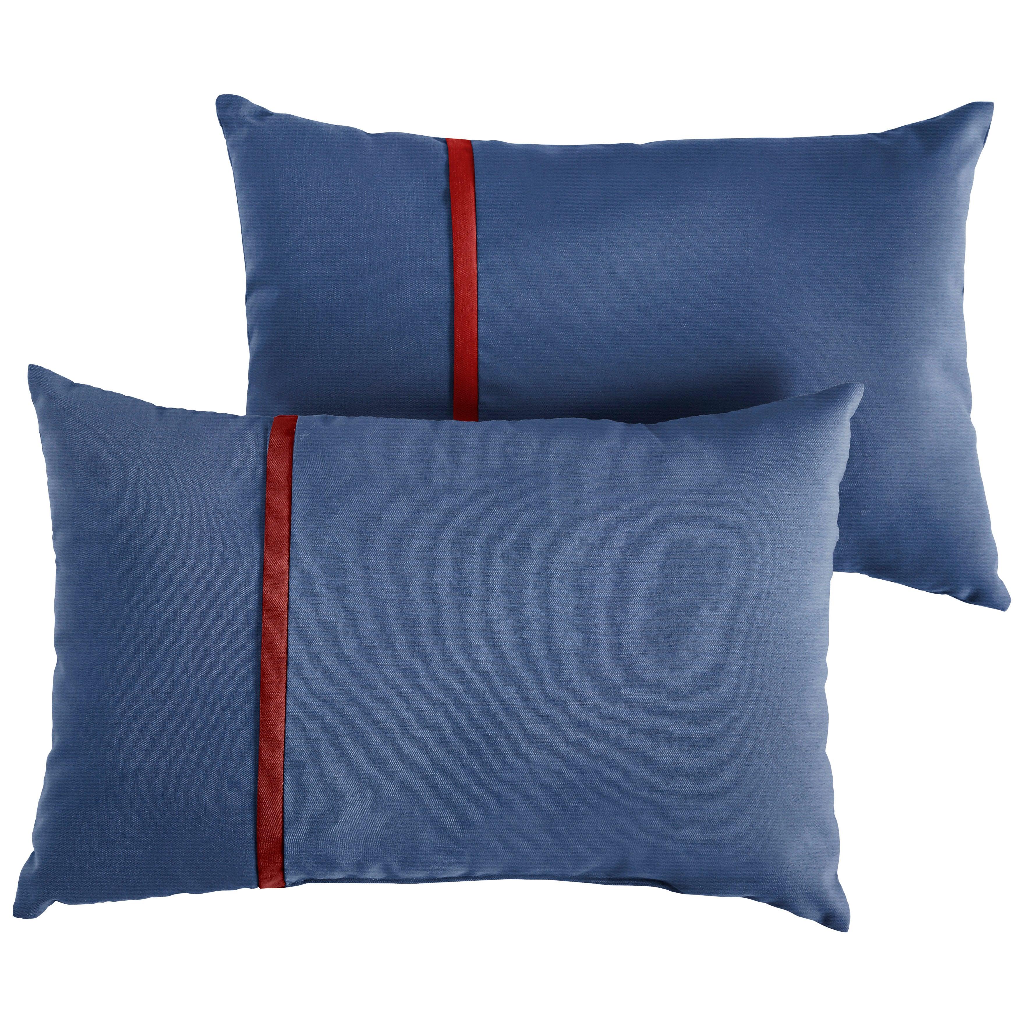 Sunbrella Pillow with Petite Flange (Set of 2) - Sorra Home