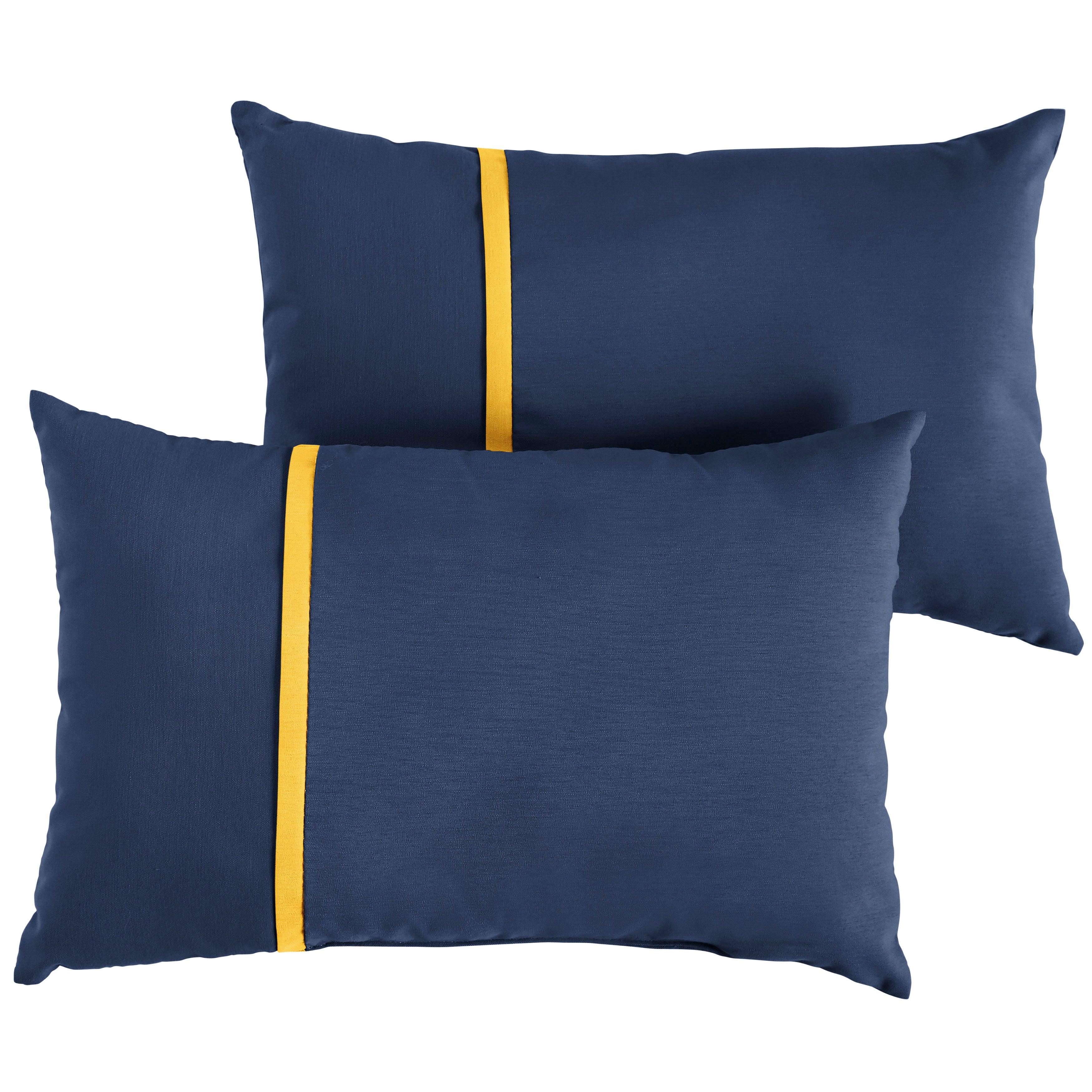 Sunbrella Pillow with Petite Flange (Set of 2) - Sorra Home