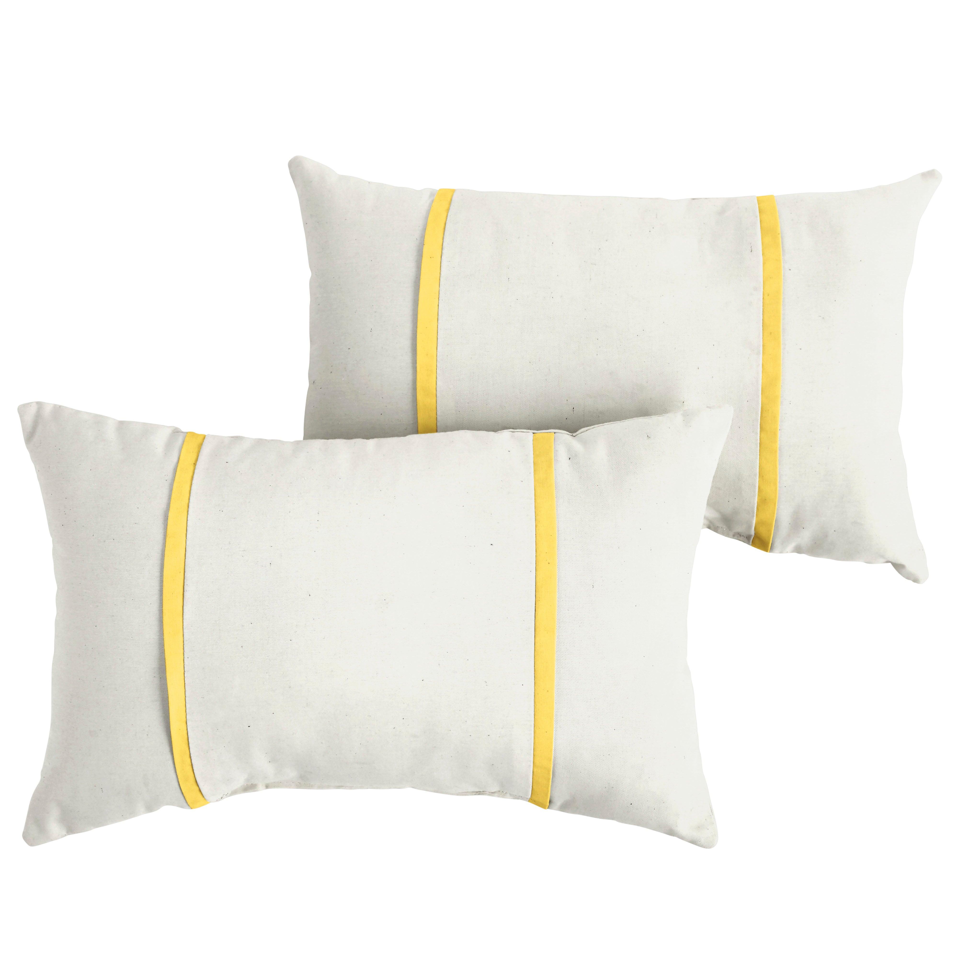 Sunbrella Pillow with Double Petite Flange (Set of 2) - Sorra Home