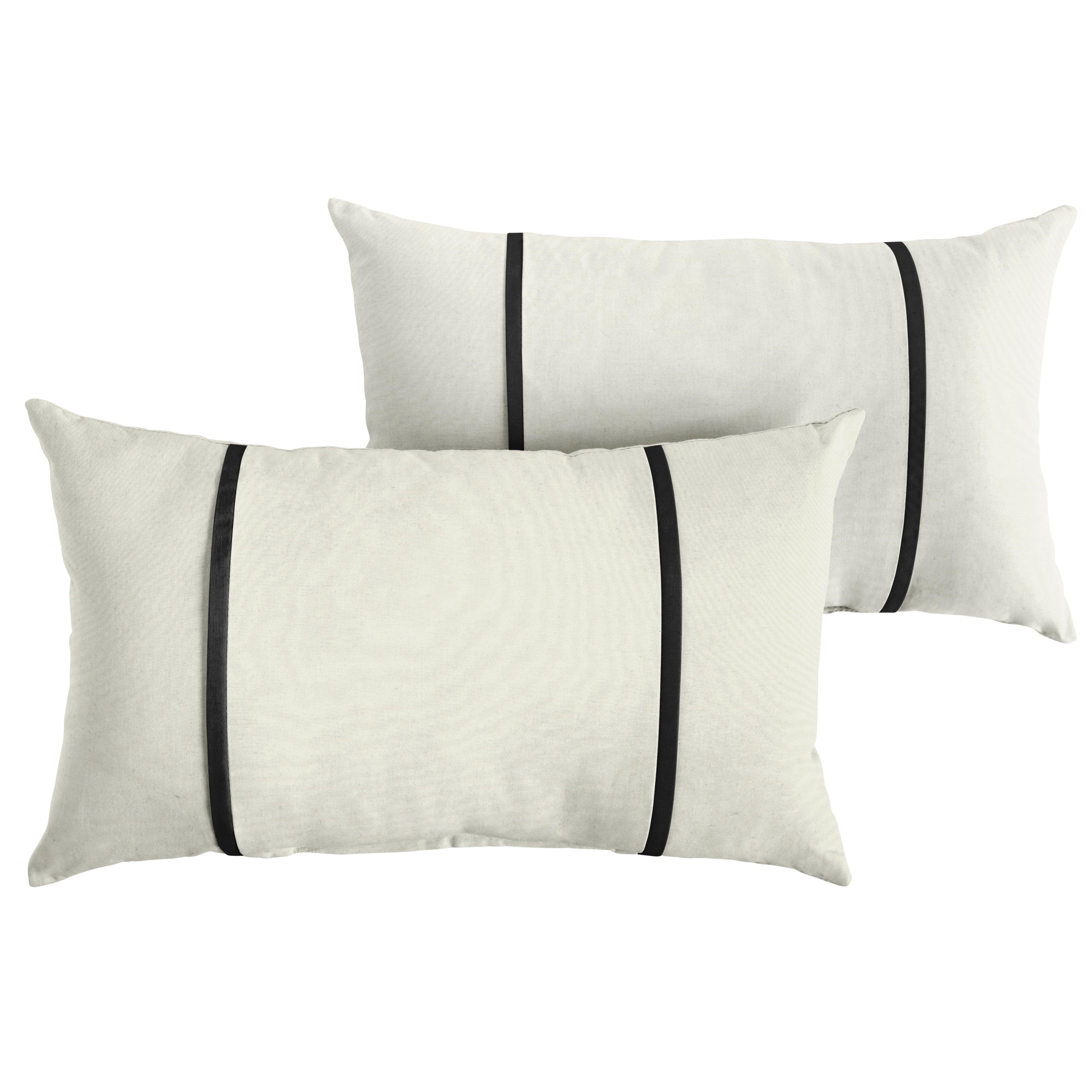 Sunbrella Pillow with Double Petite Flange (Set of 2) - Sorra Home