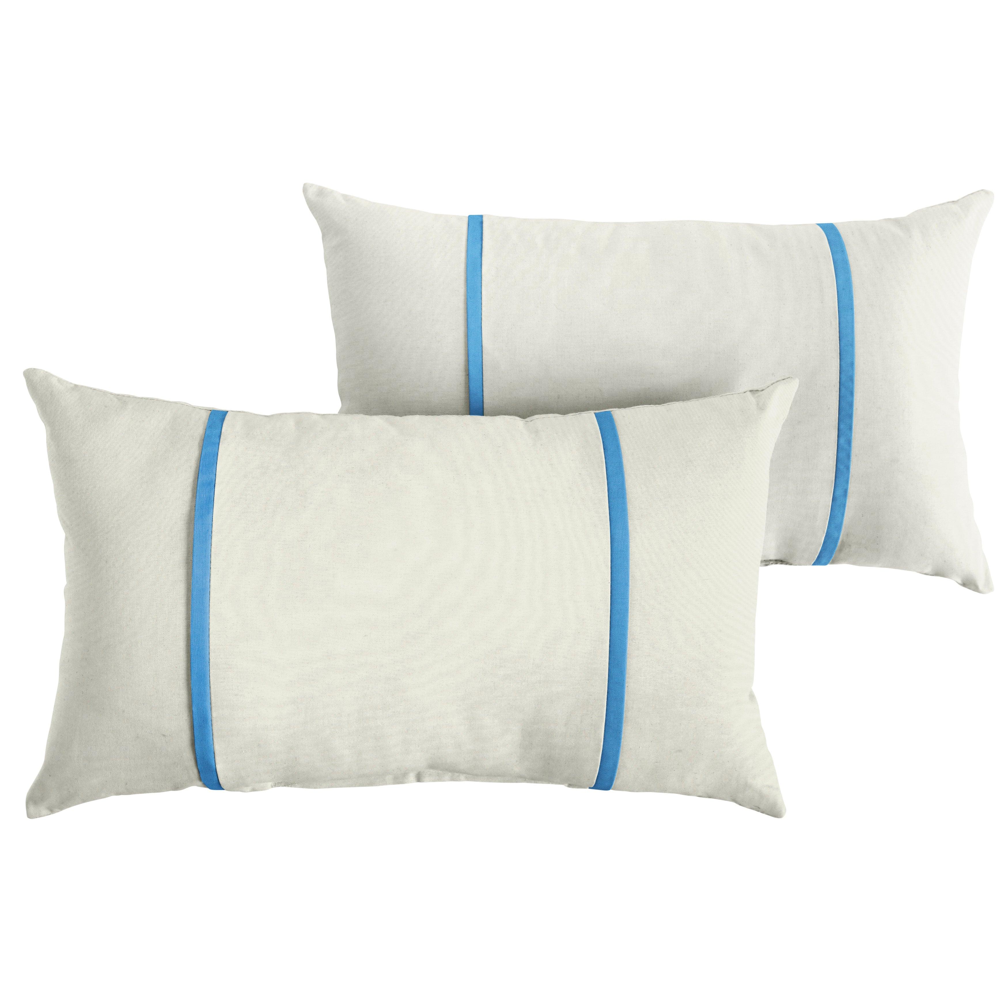 Sunbrella Pillow with Double Petite Flange (Set of 2) - Sorra Home