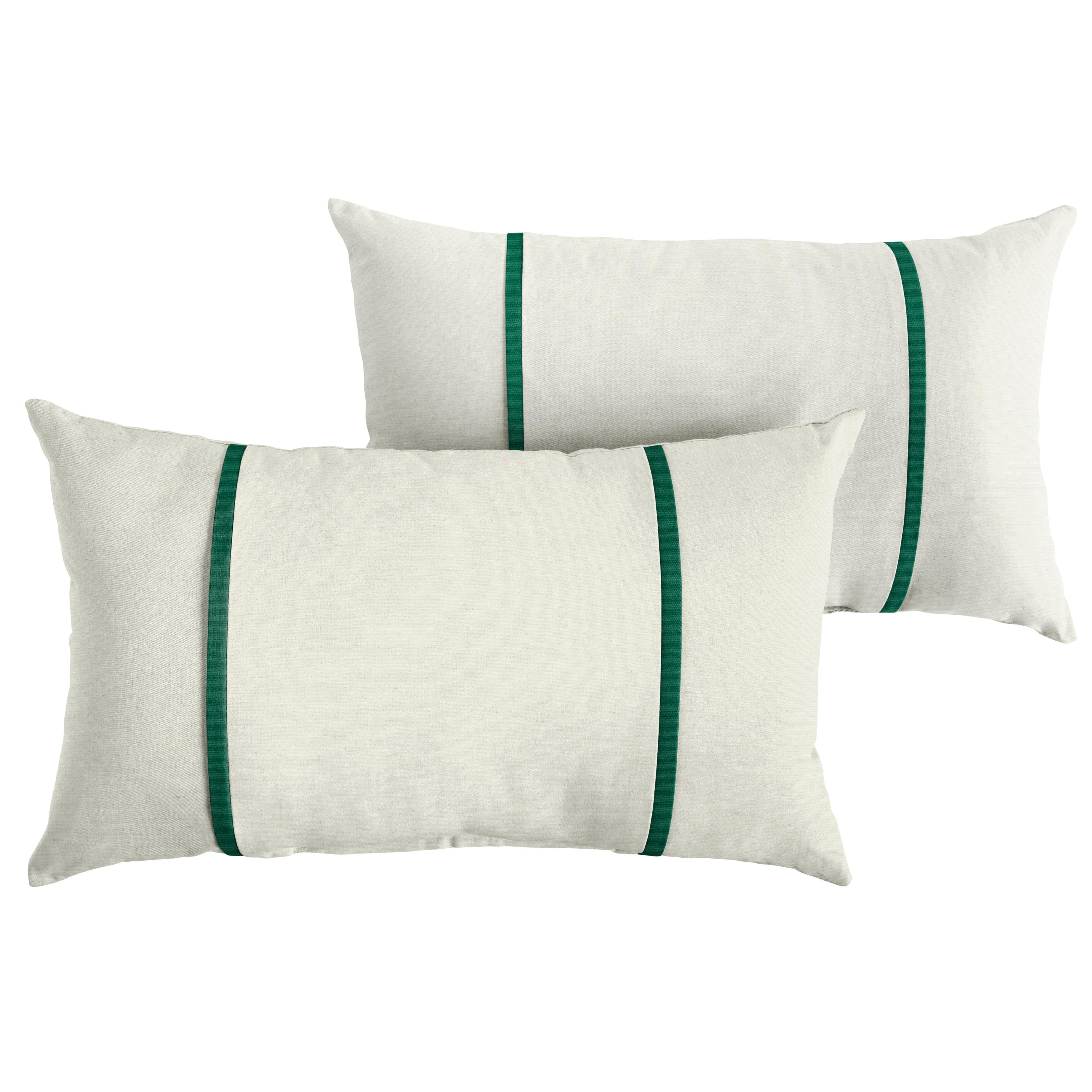 Sunbrella Pillow with Double Petite Flange (Set of 2) - Sorra Home