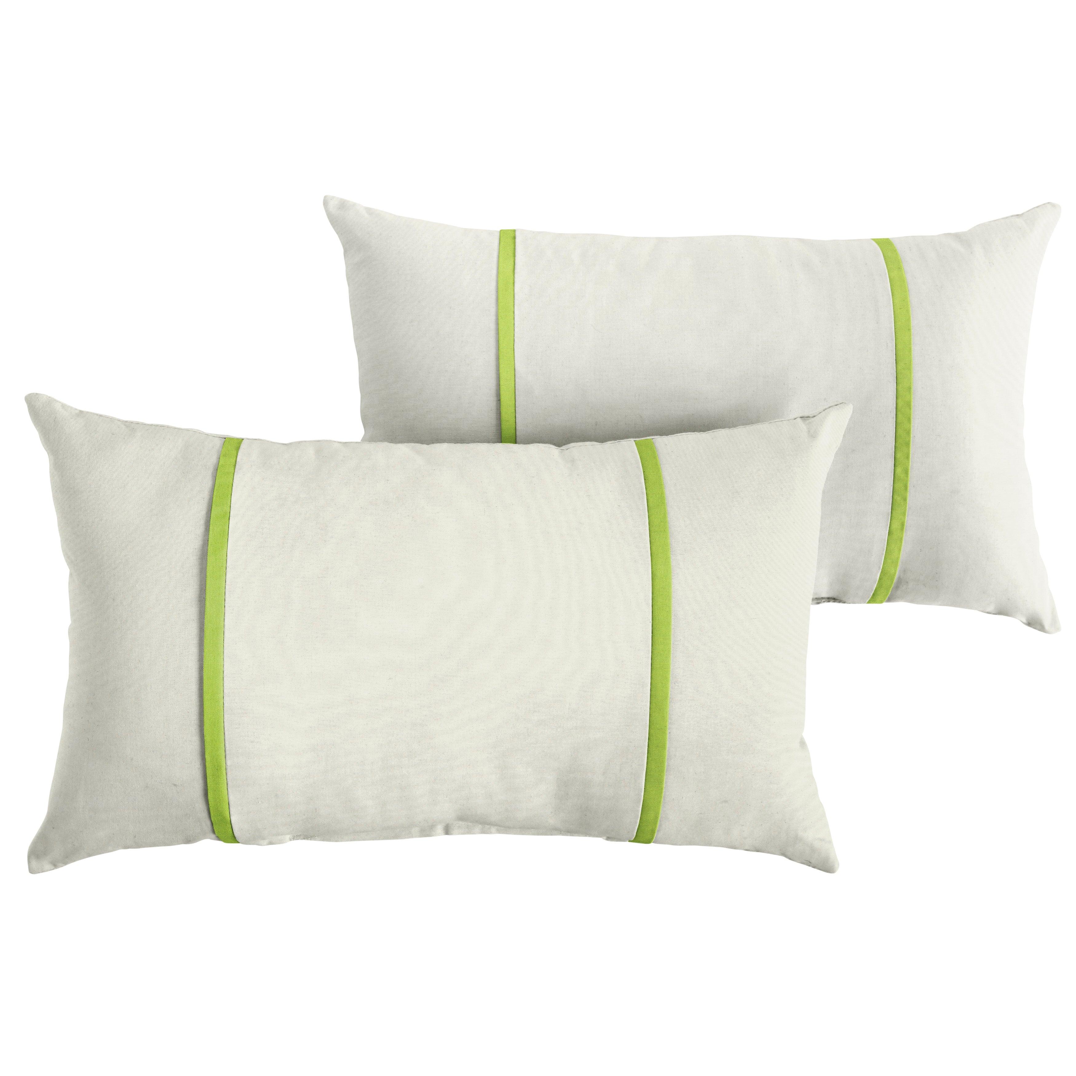 Sunbrella Pillow with Double Petite Flange (Set of 2) - Sorra Home