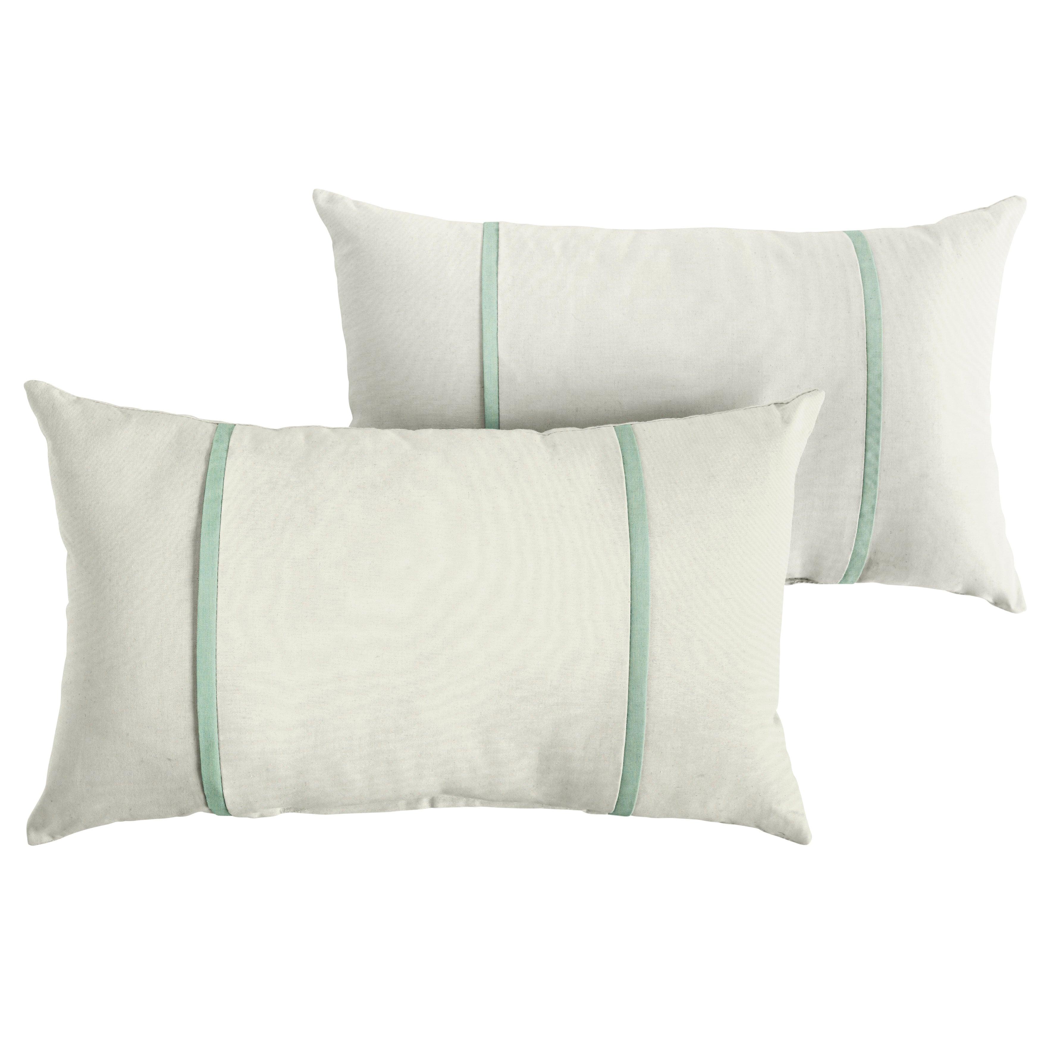 Sunbrella Pillow with Double Petite Flange (Set of 2) - Sorra Home