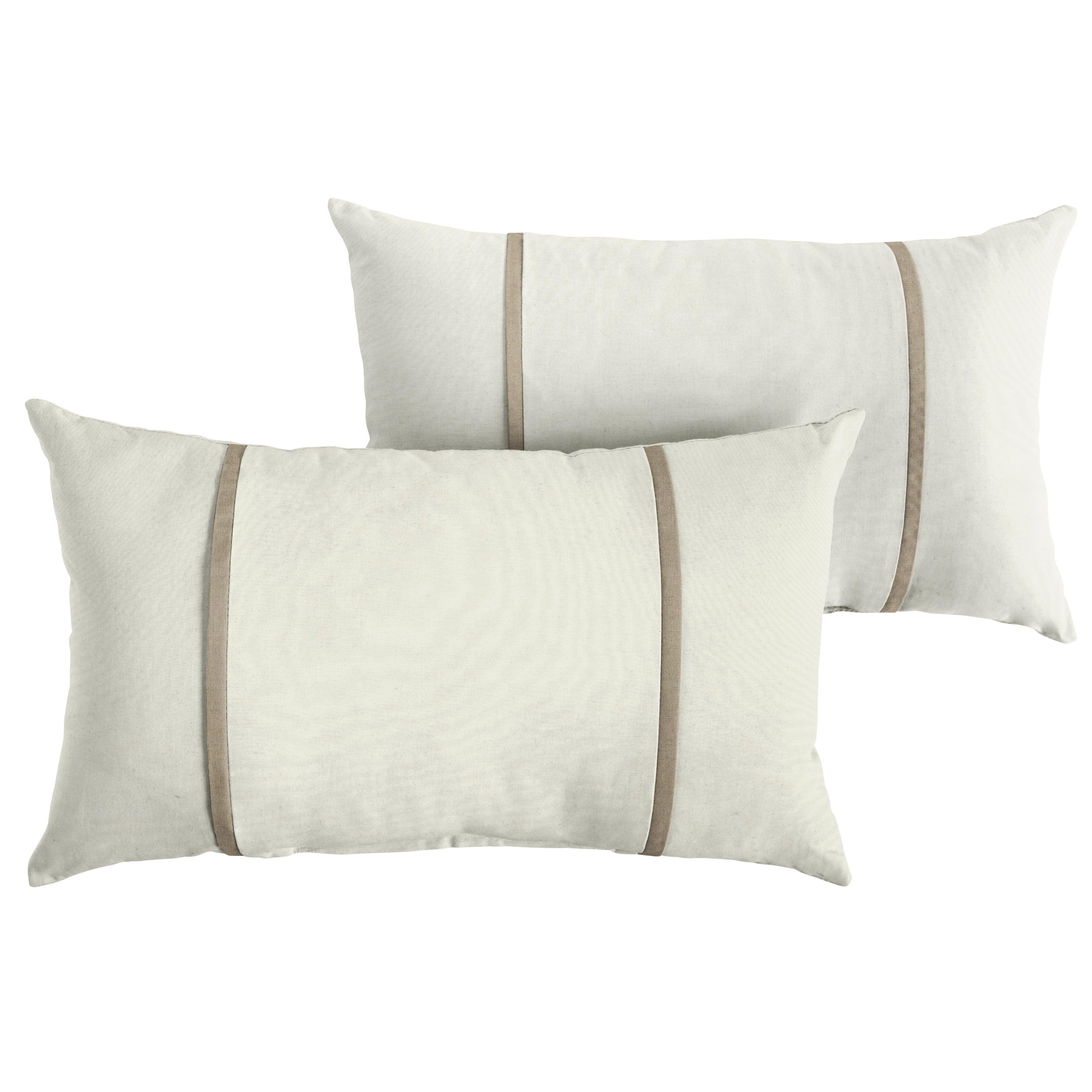 Sunbrella Pillow with Double Petite Flange (Set of 2) - Sorra Home