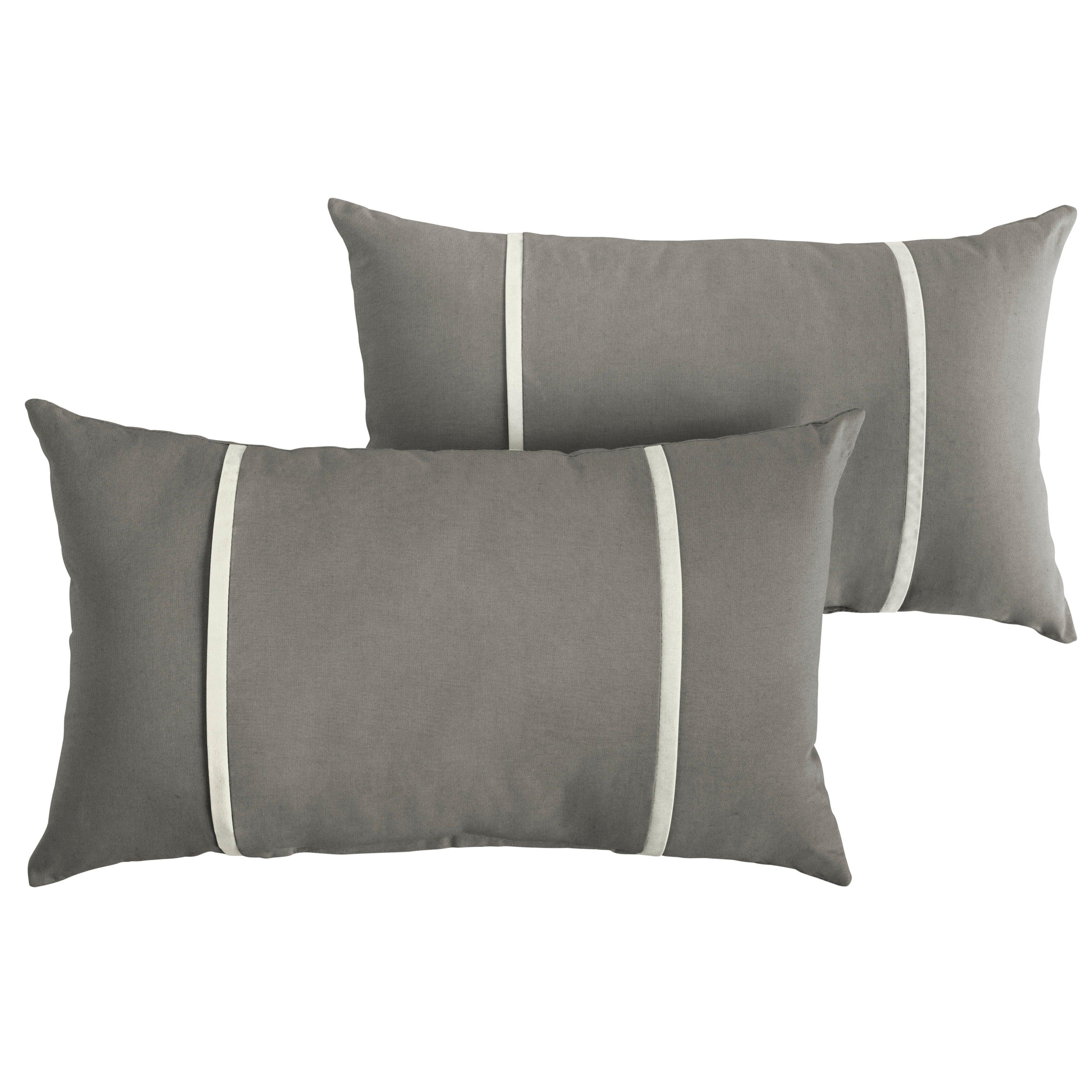 Sunbrella Pillow with Double Petite Flange (Set of 2) - Sorra Home