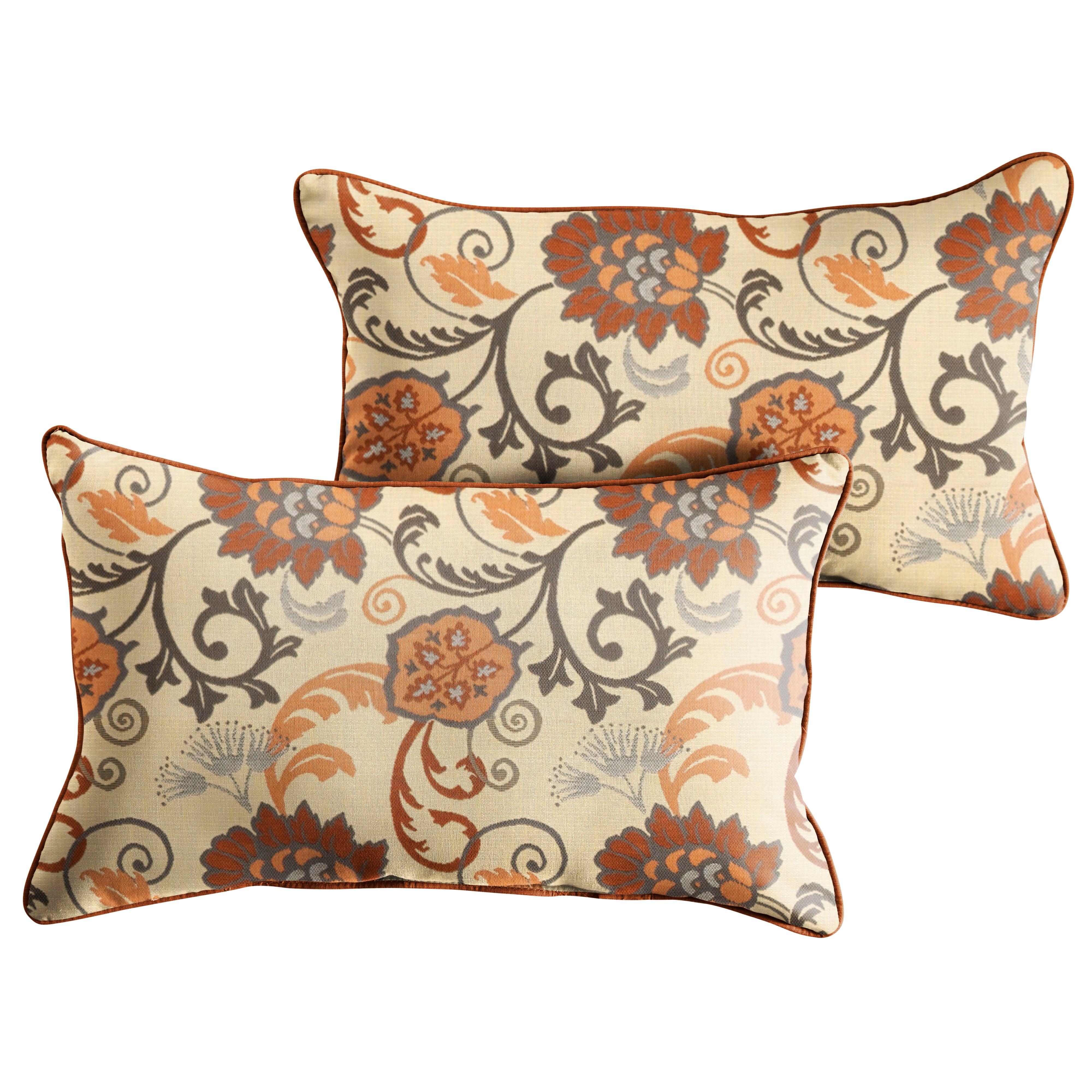 Sunbrella Lumbar Corded Pillow (Set of 2) - Sorra Home