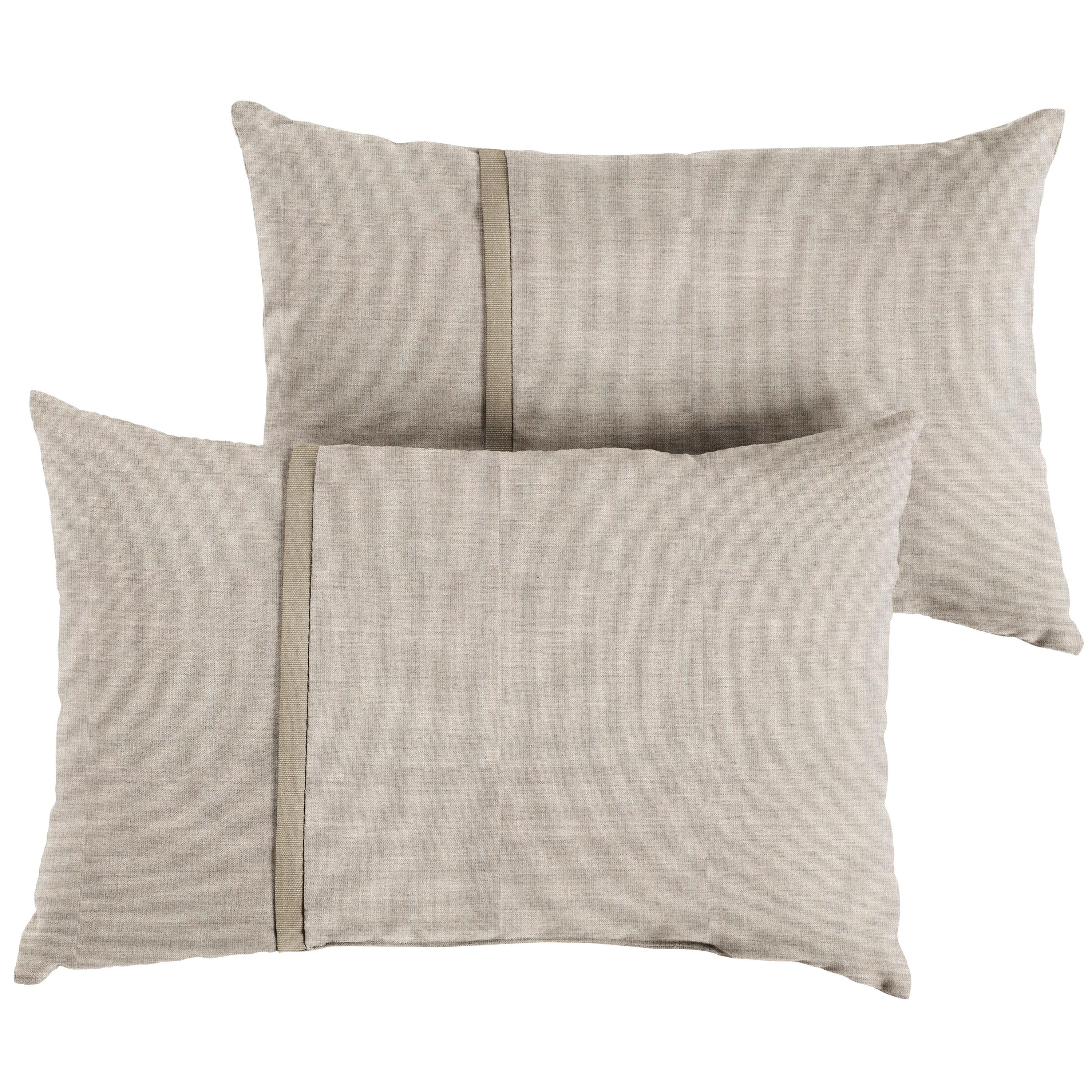 Sunbrella Pillow with Petite Flange (Set of 2) - Sorra Home