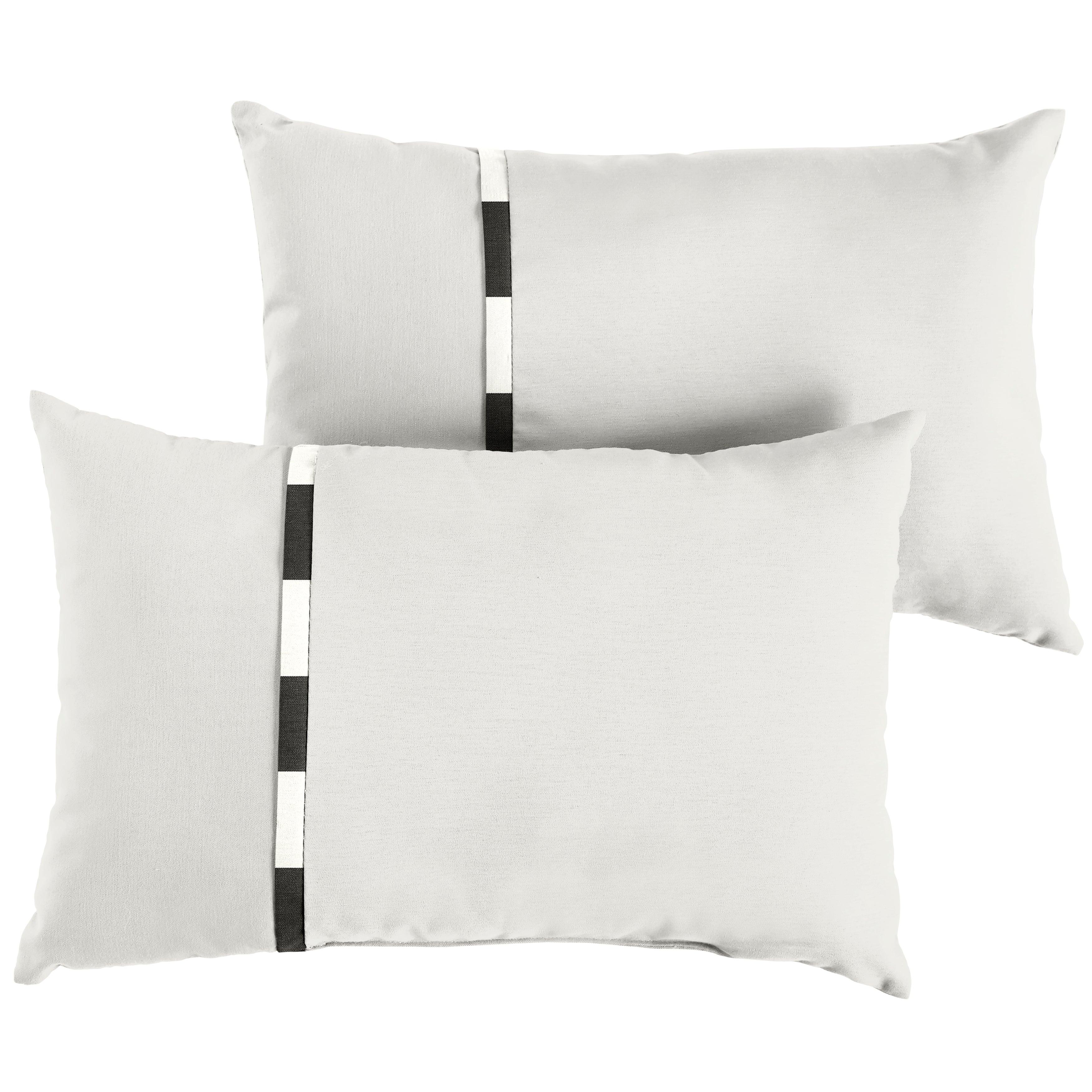 Sunbrella Pillow with Petite Flange (Set of 2) - Sorra Home