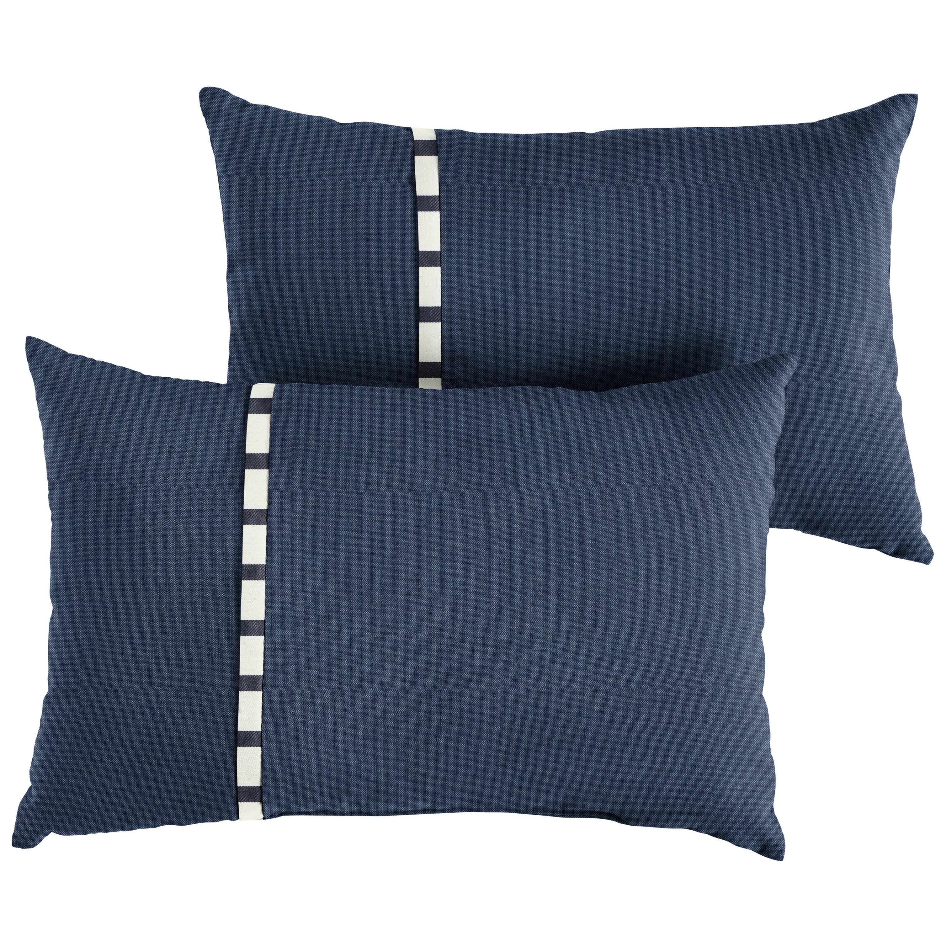 Sunbrella Pillow with Petite Flange (Set of 2) - Sorra Home