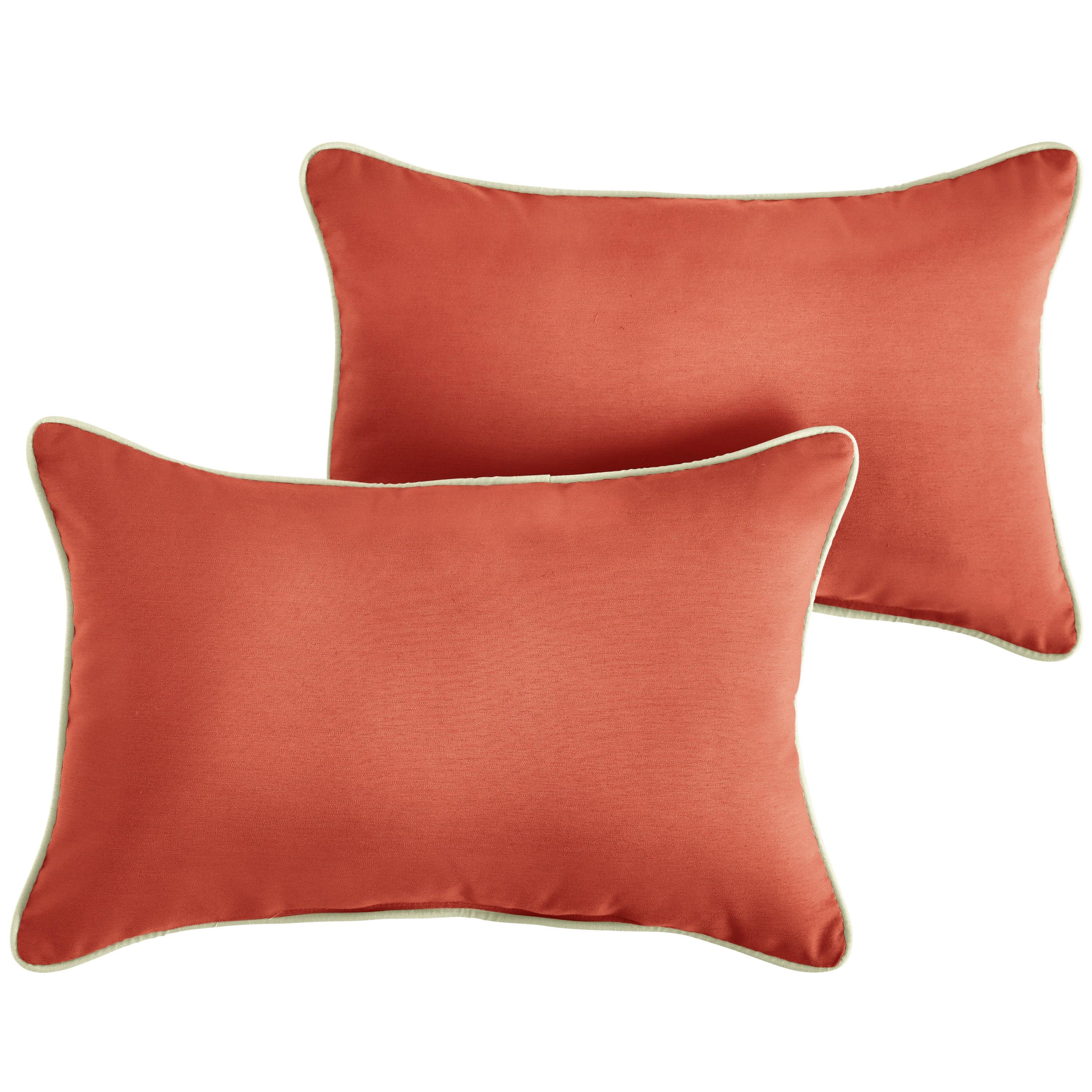 Sunbrella Lumbar Corded Pillow (Set of 2) - Sorra Home