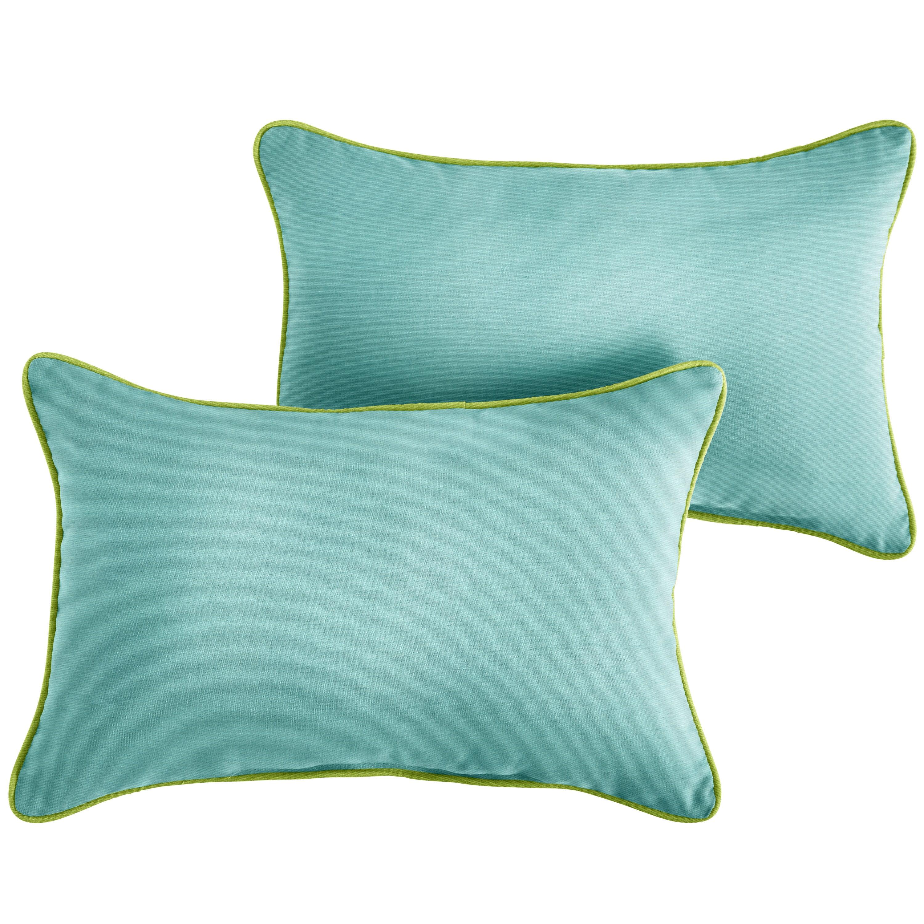 Sunbrella Lumbar Corded Pillow (Set of 2) - Sorra Home
