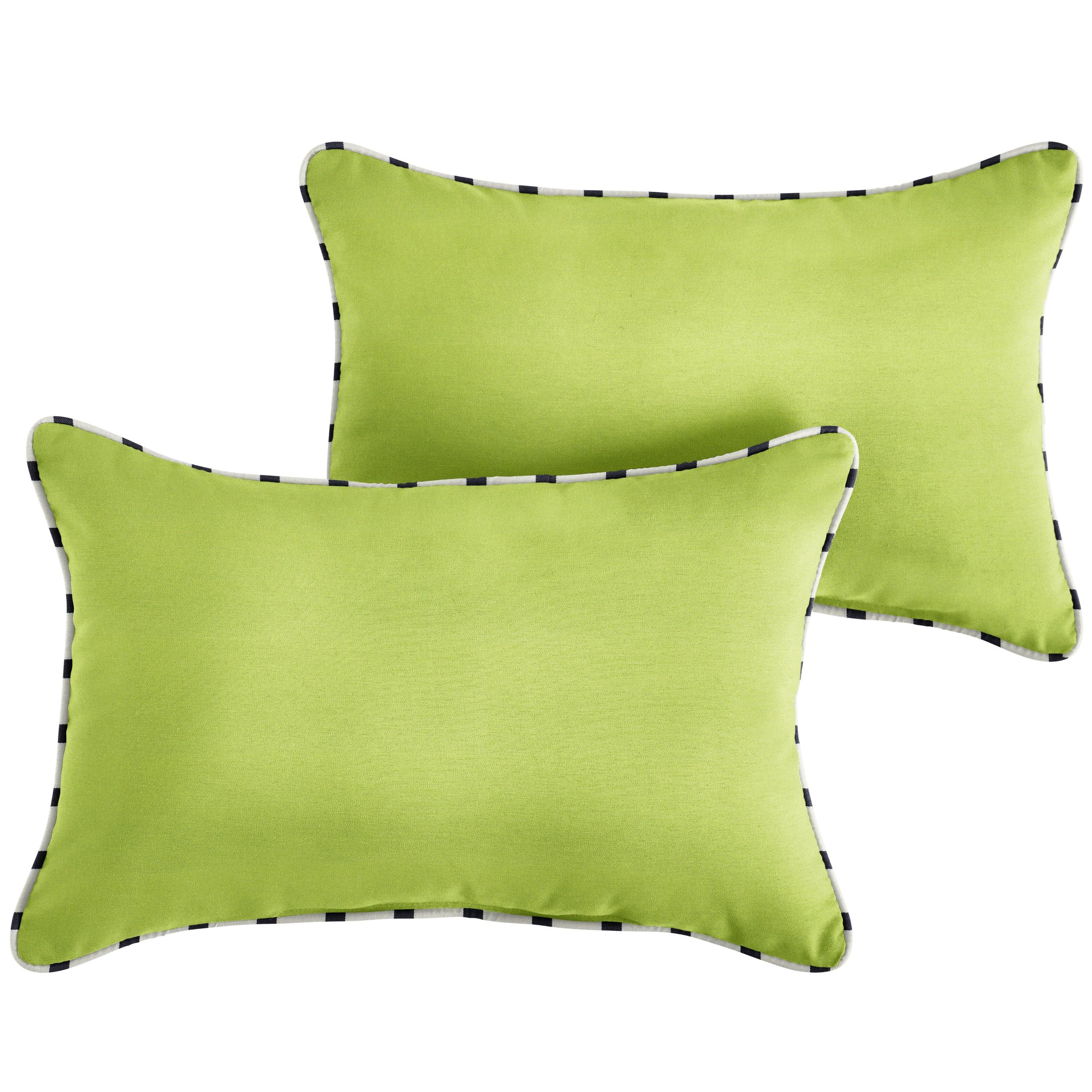 Sunbrella Lumbar Corded Pillow (Set of 2) - Sorra Home