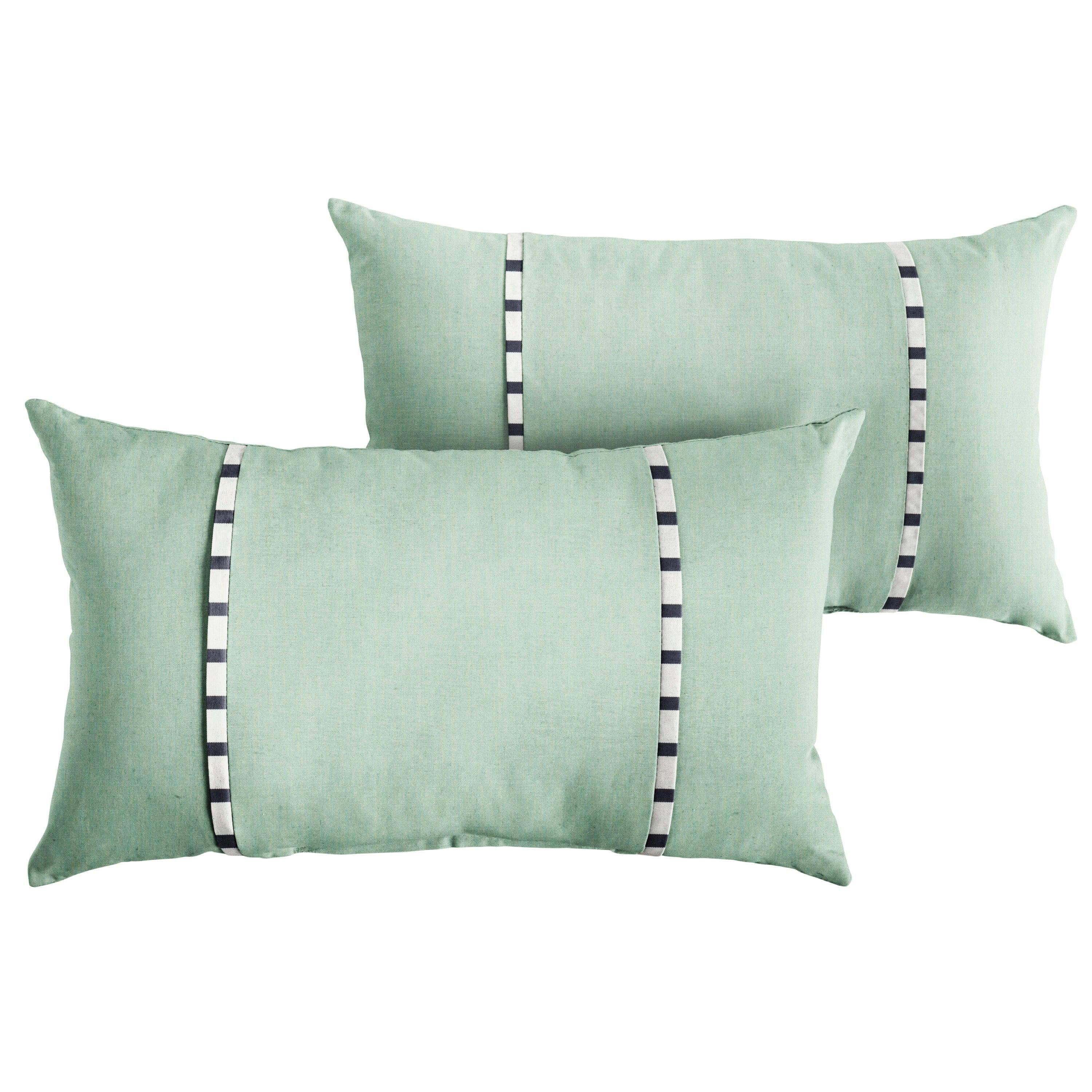 Sunbrella Pillow with Double Petite Flange (Set of 2) - Sorra Home