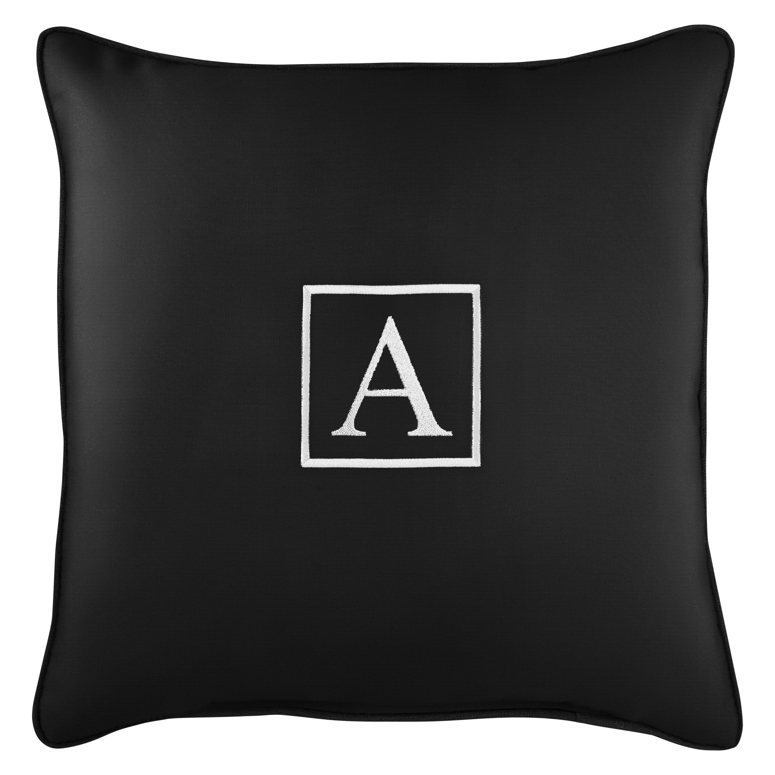 Sunbrella Square Embroidered Outdoor Pillow