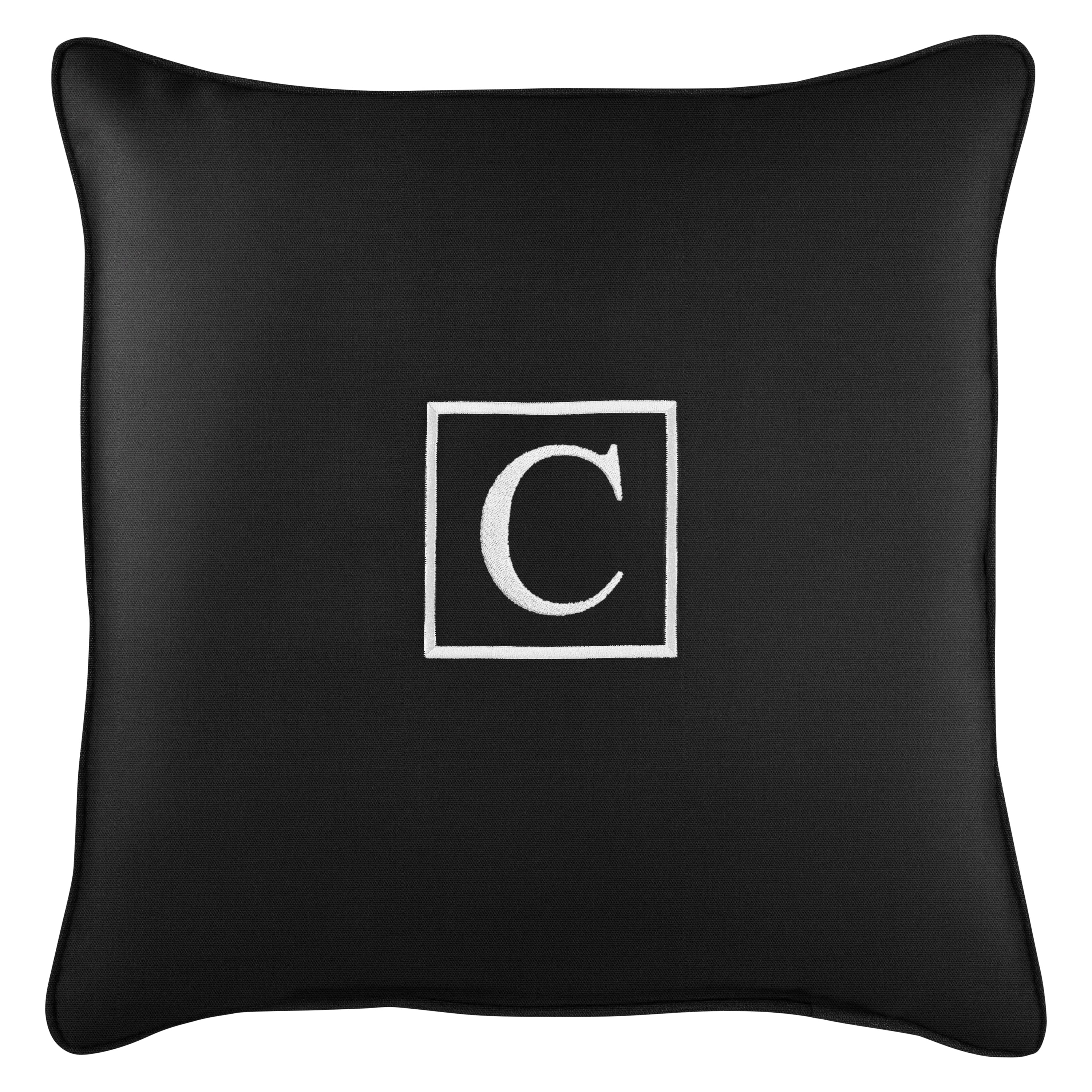 Sunbrella Square Embroidered Outdoor Pillow
