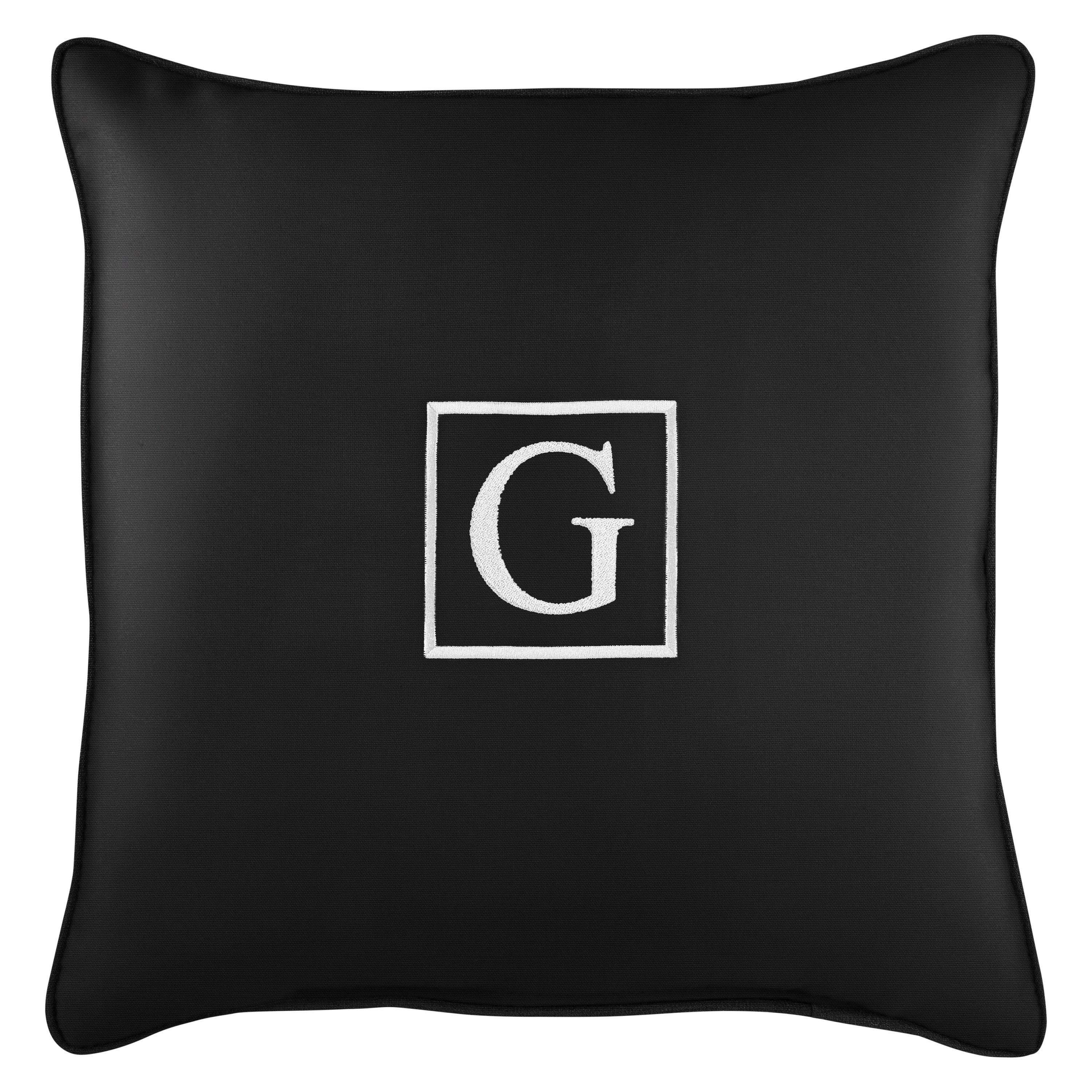 Sunbrella Square Embroidered Outdoor Pillow