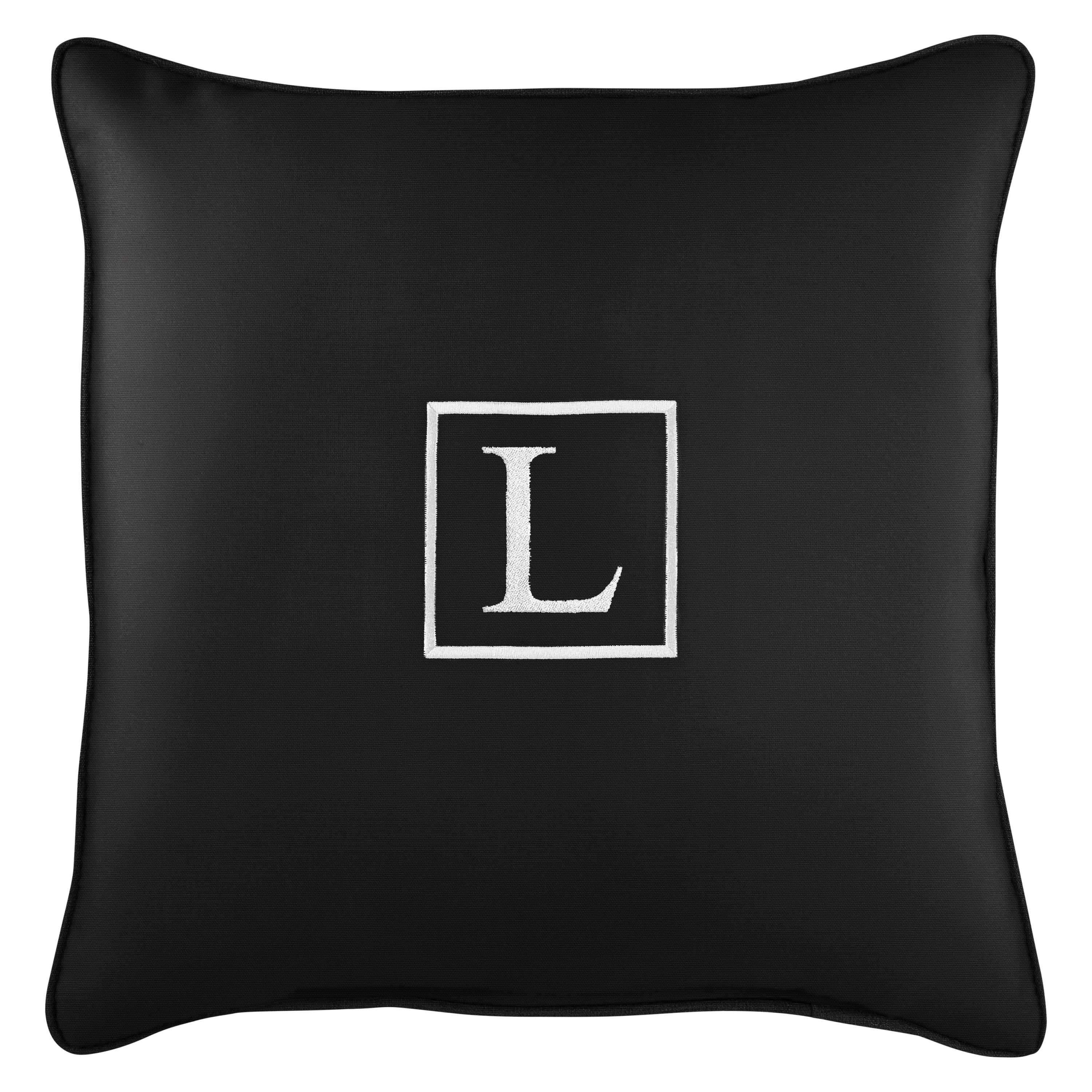 Sunbrella Square Embroidered Outdoor Pillow