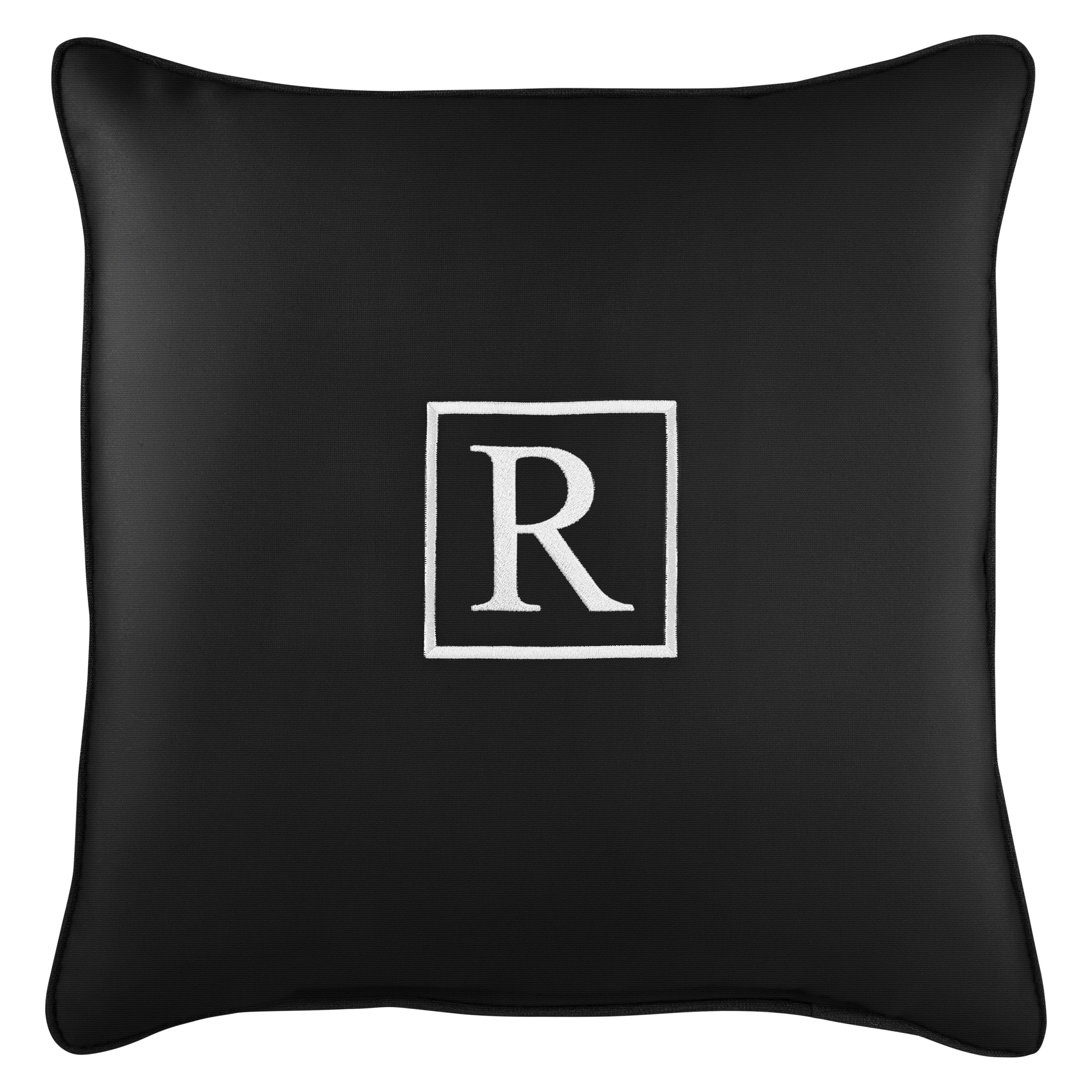 Sunbrella Square Embroidered Outdoor Pillow