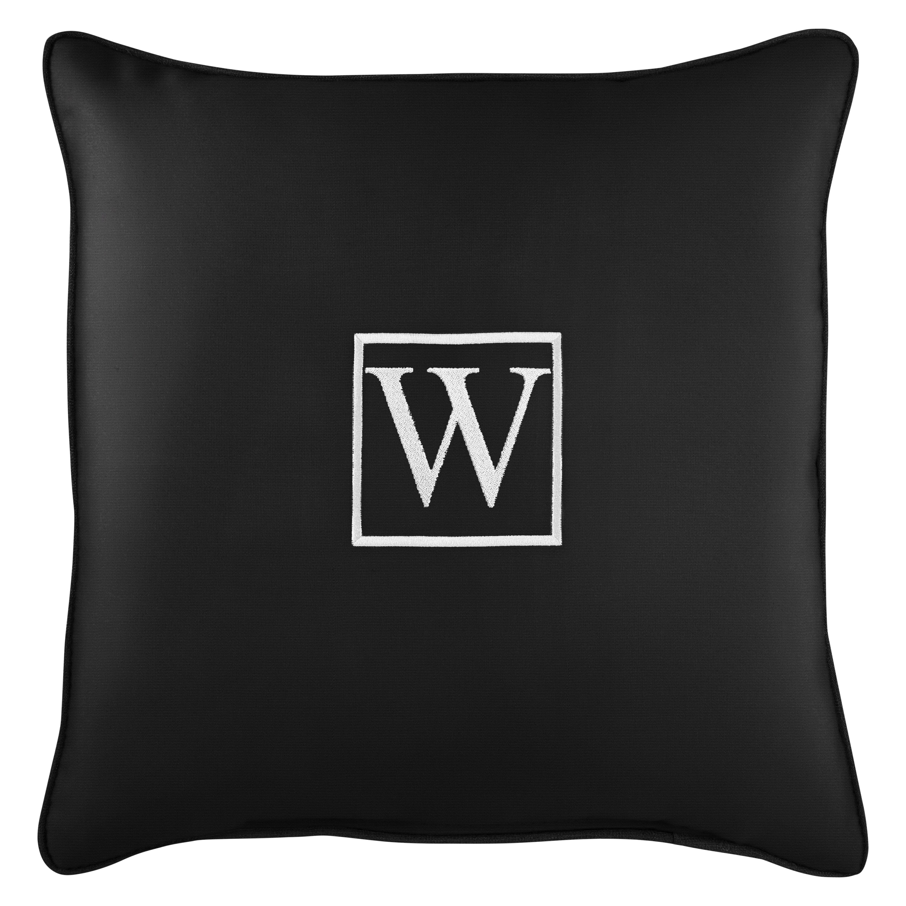 Sunbrella Square Embroidered Outdoor Pillow