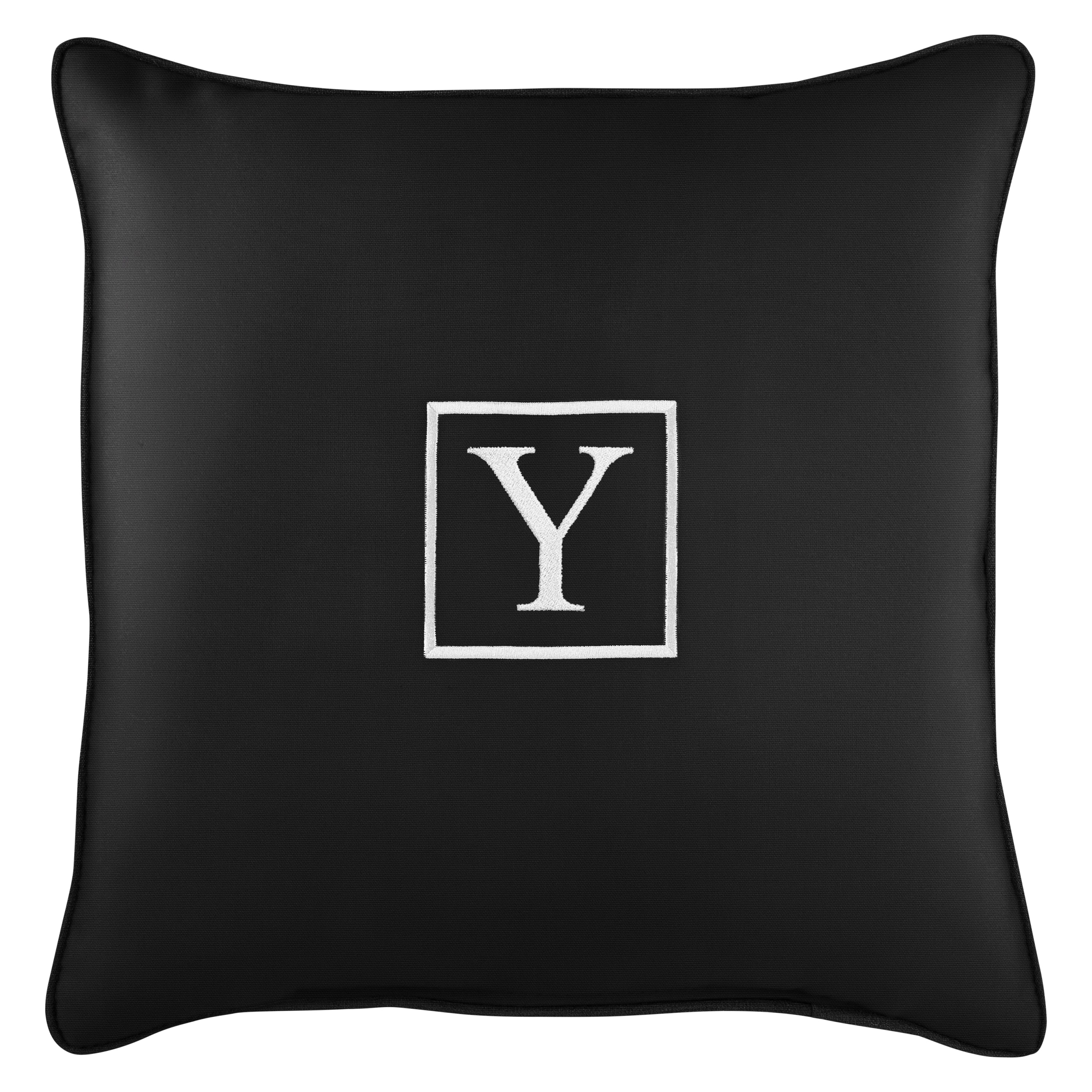 Sunbrella Square Embroidered Outdoor Pillow