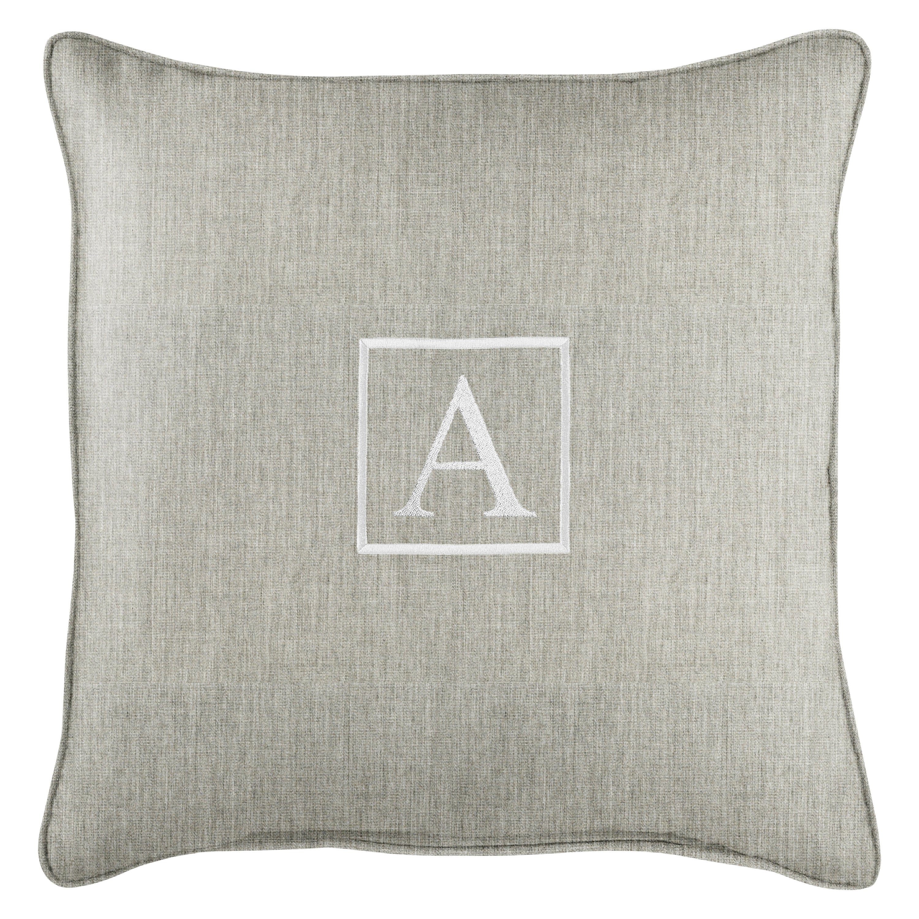Sunbrella Square Embroidered Outdoor Pillow