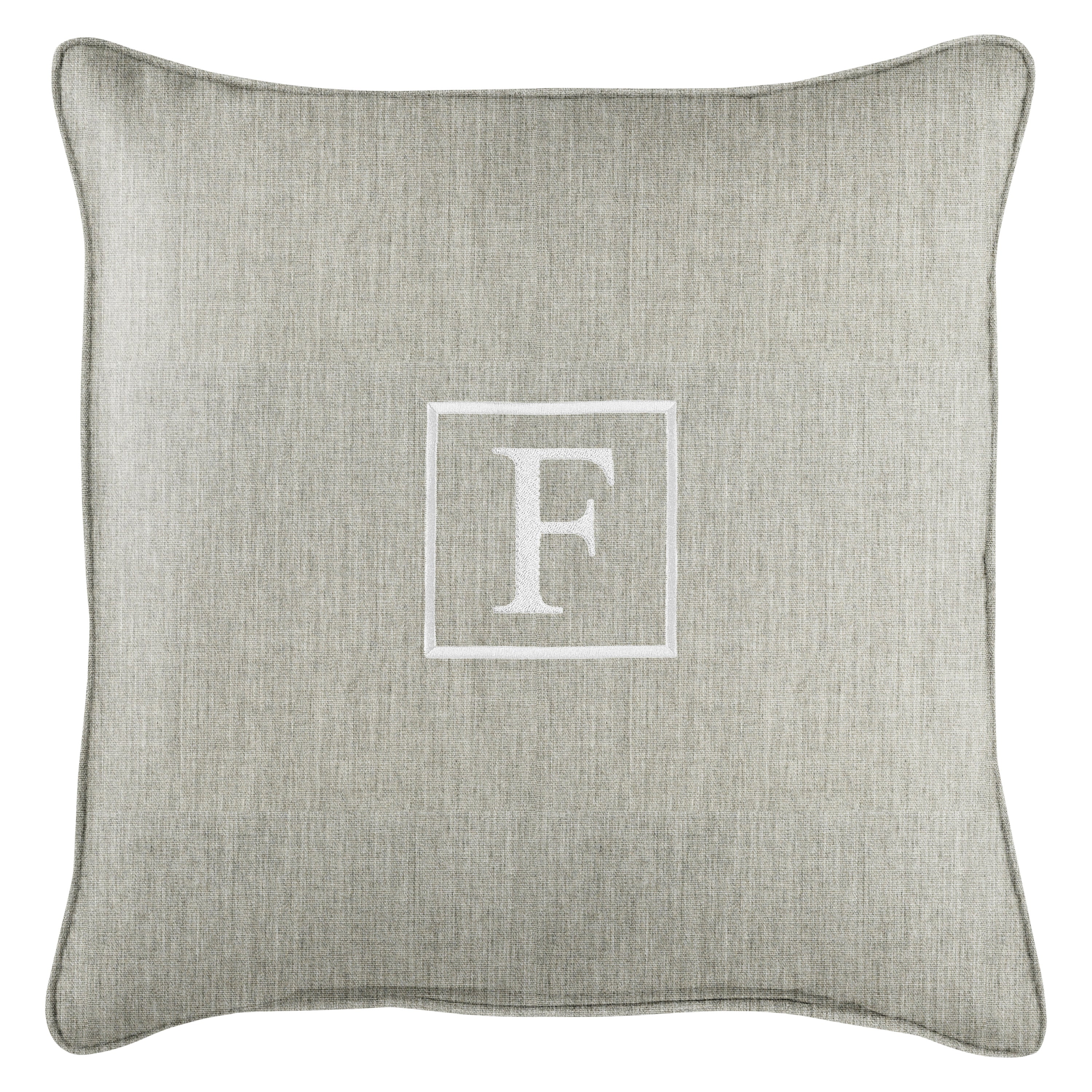 Sunbrella Square Embroidered Outdoor Pillow