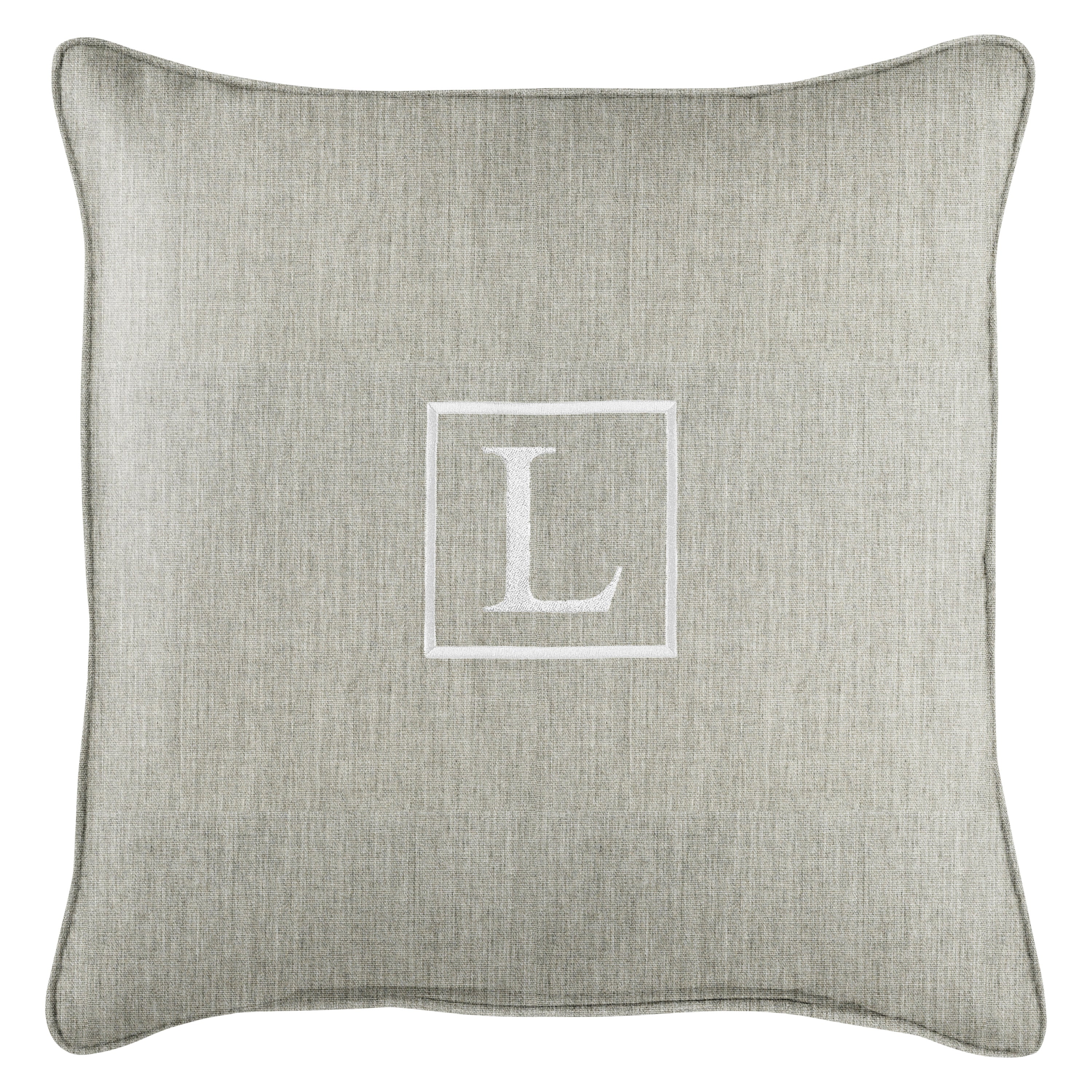 Sunbrella Square Embroidered Outdoor Pillow