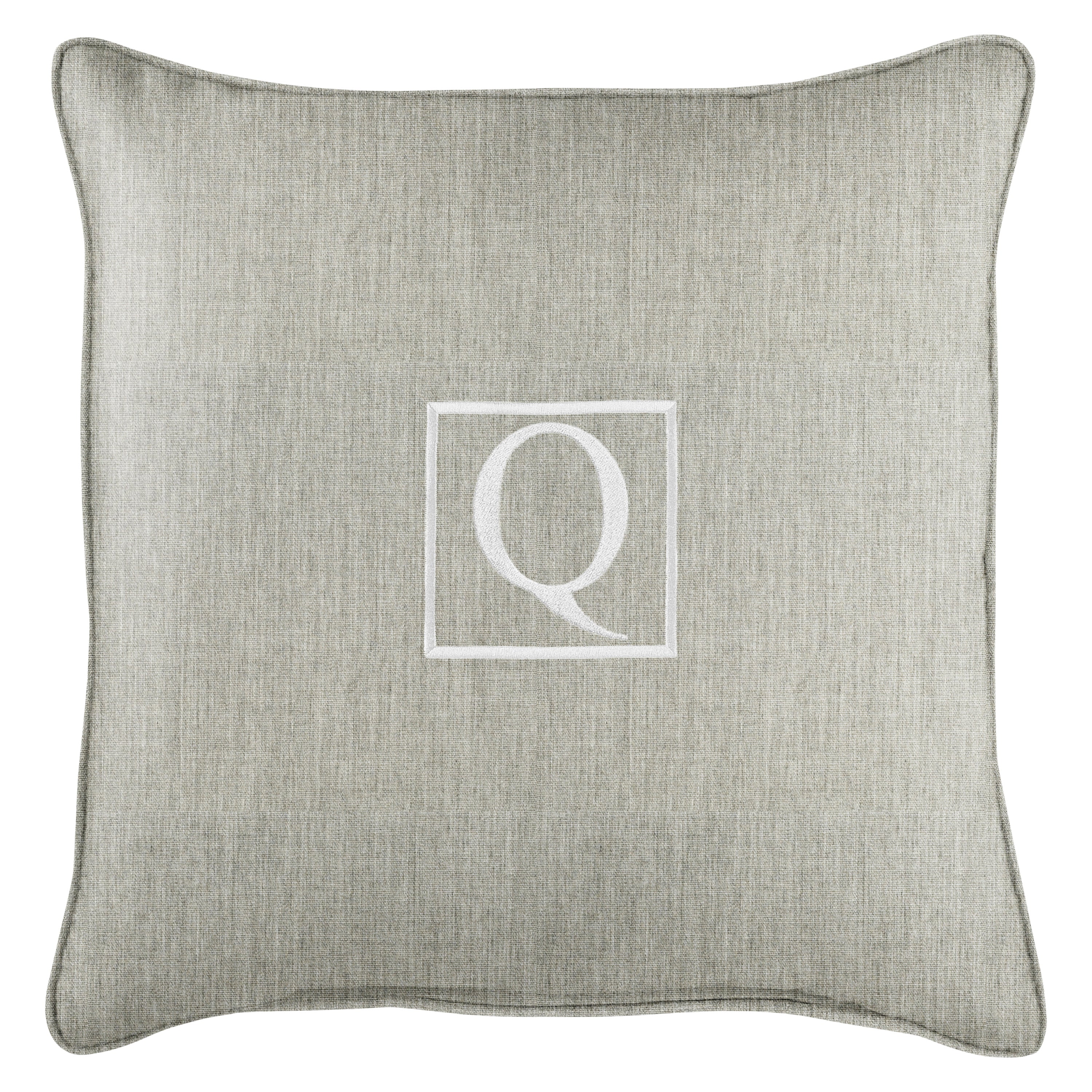 Sunbrella Square Embroidered Outdoor Pillow