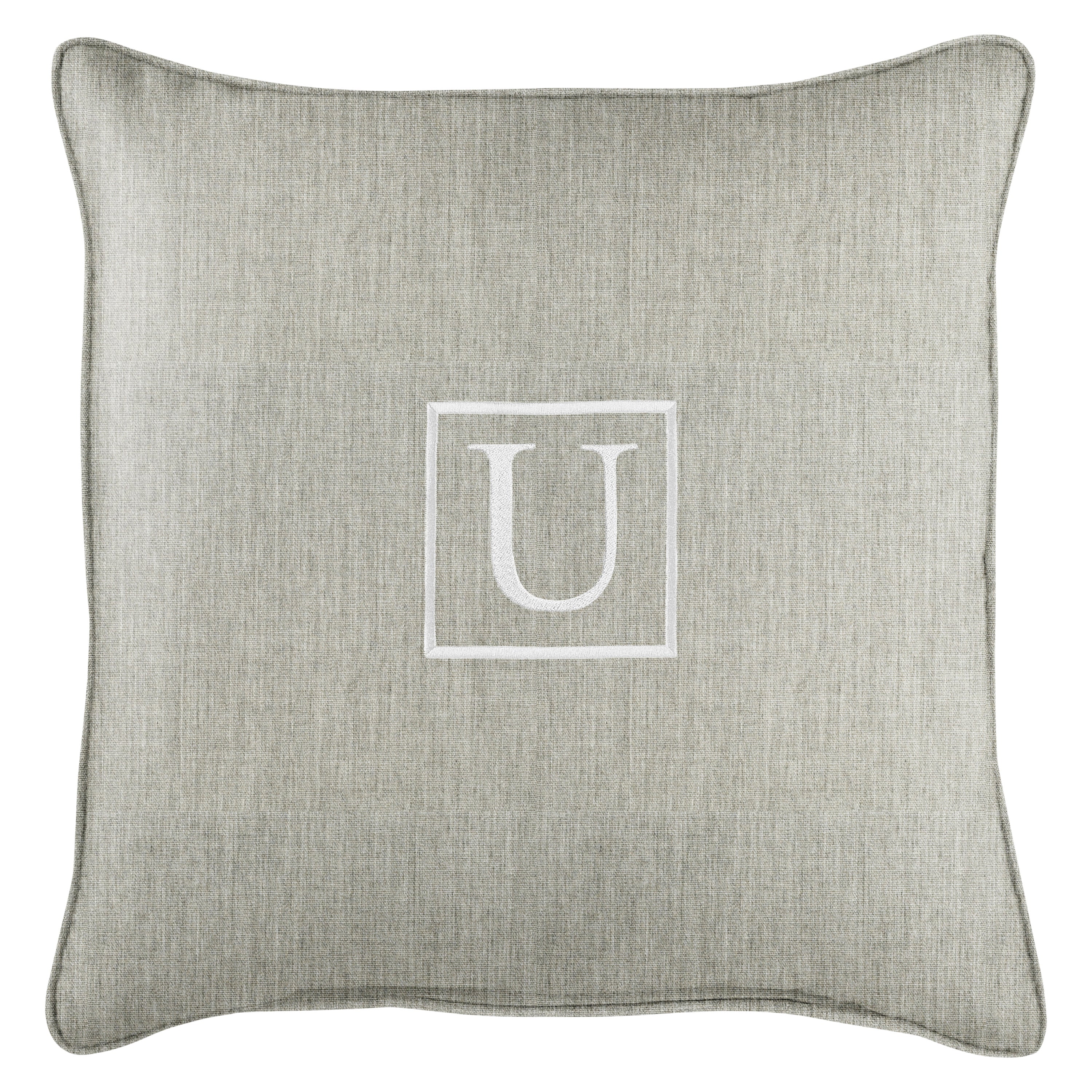 Sunbrella Square Embroidered Outdoor Pillow
