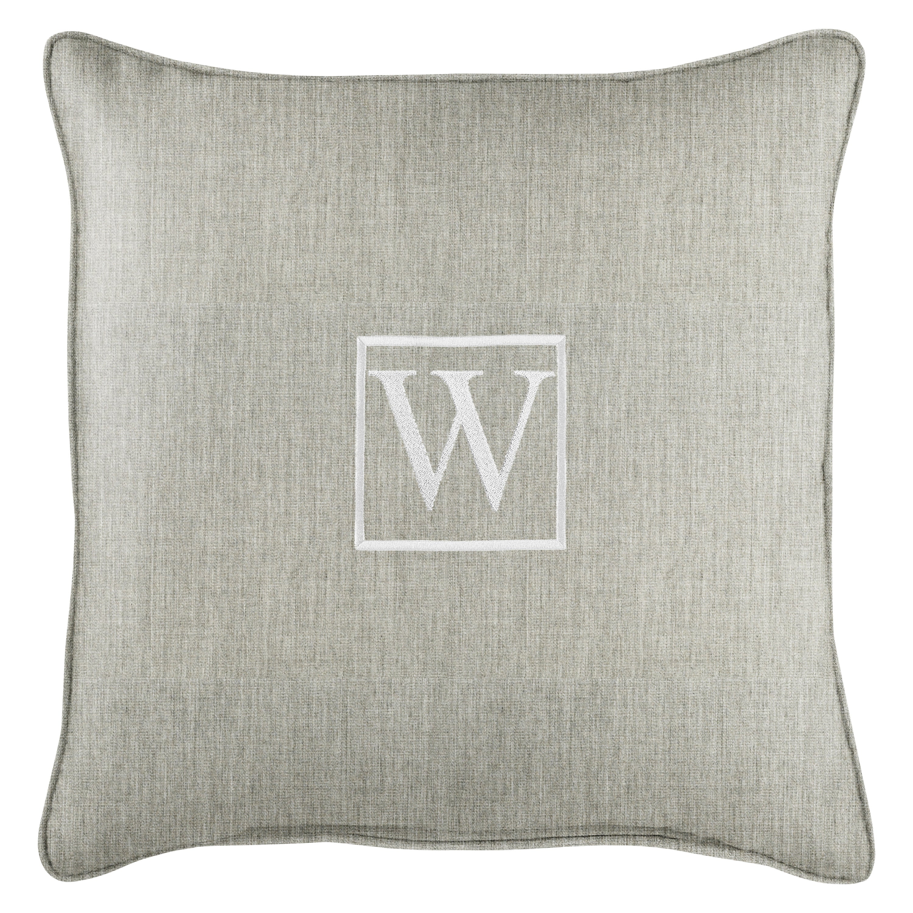 Sunbrella Square Embroidered Outdoor Pillow