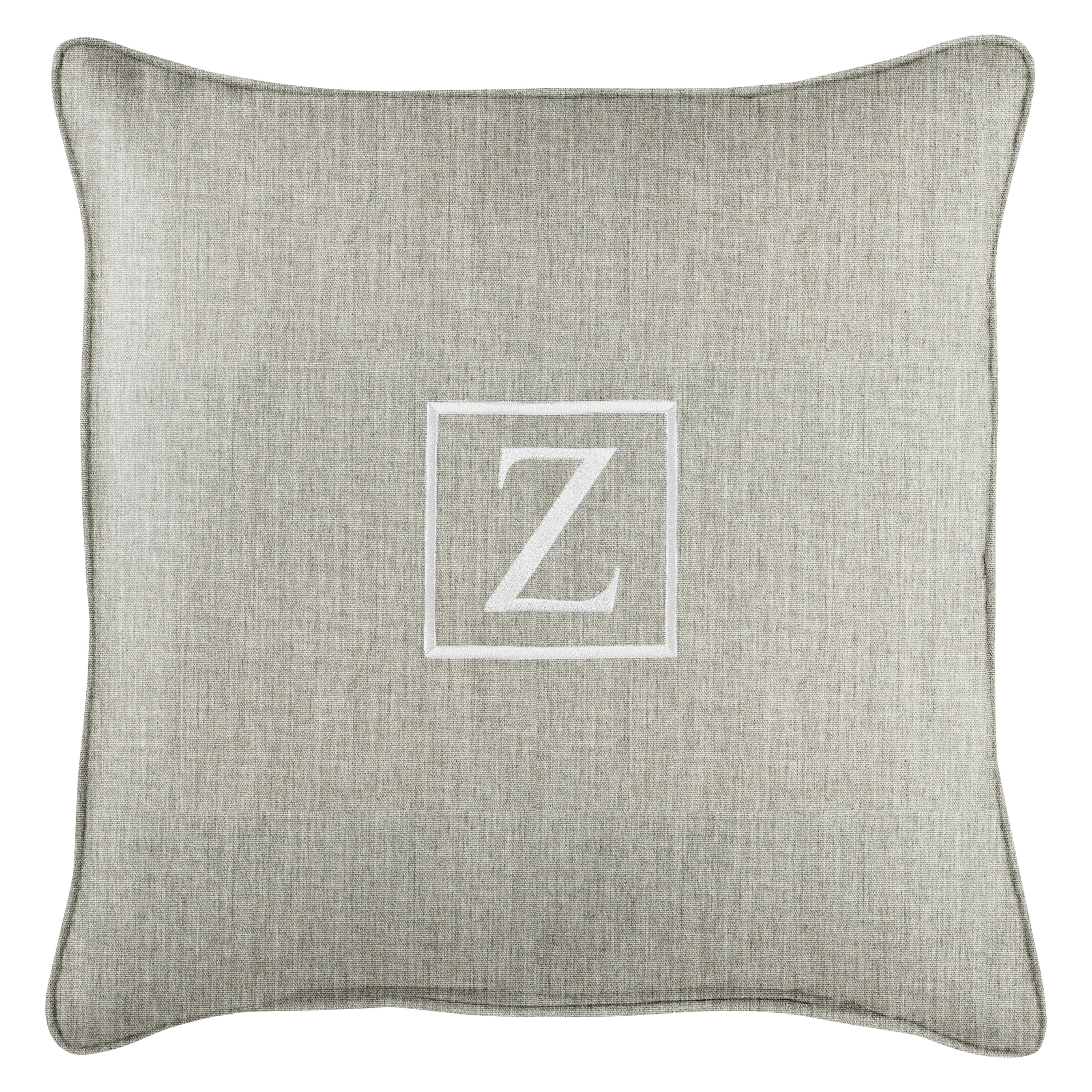 Sunbrella Square Embroidered Outdoor Pillow