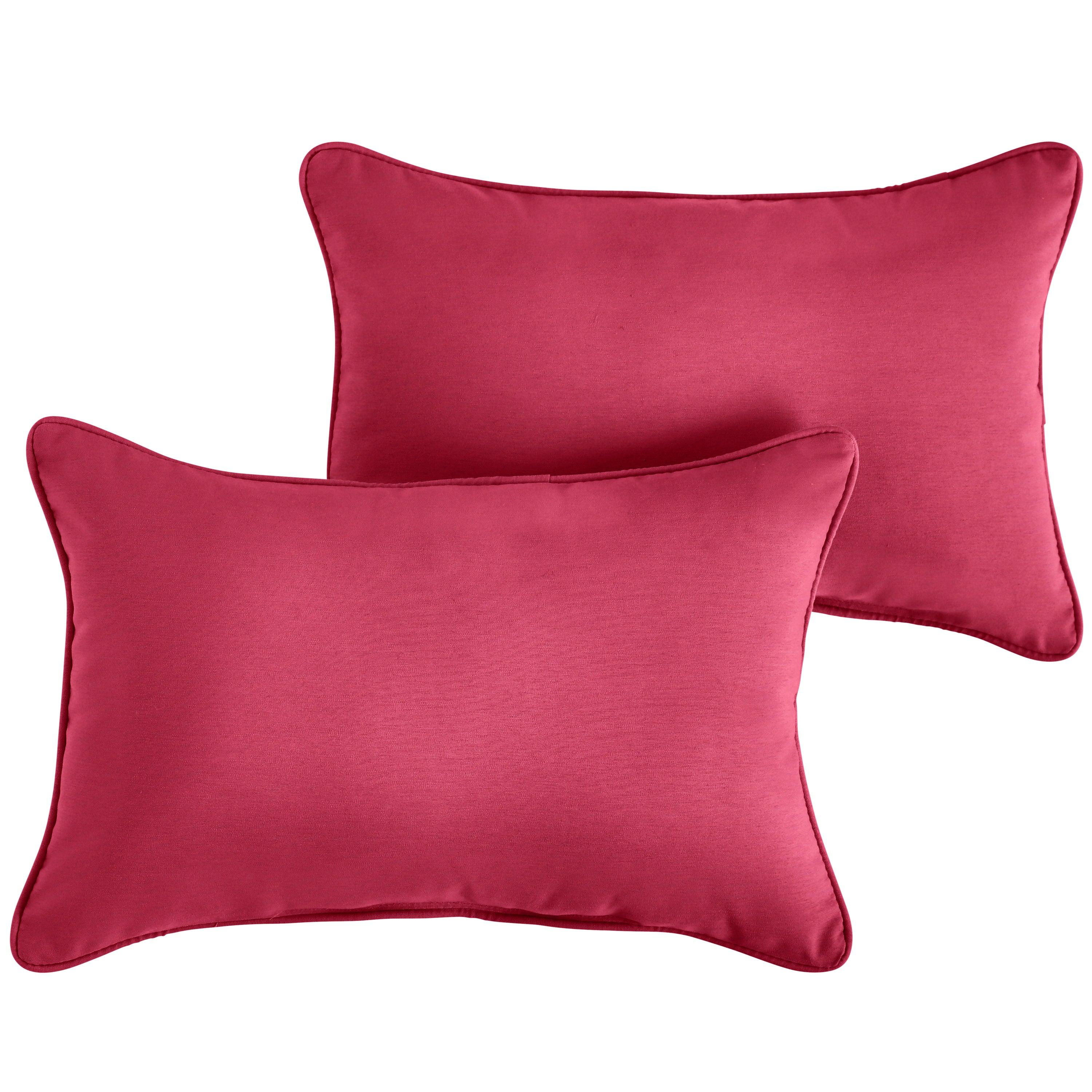Sunbrella Lumbar Corded Pillow (Set of 2) - Sorra Home