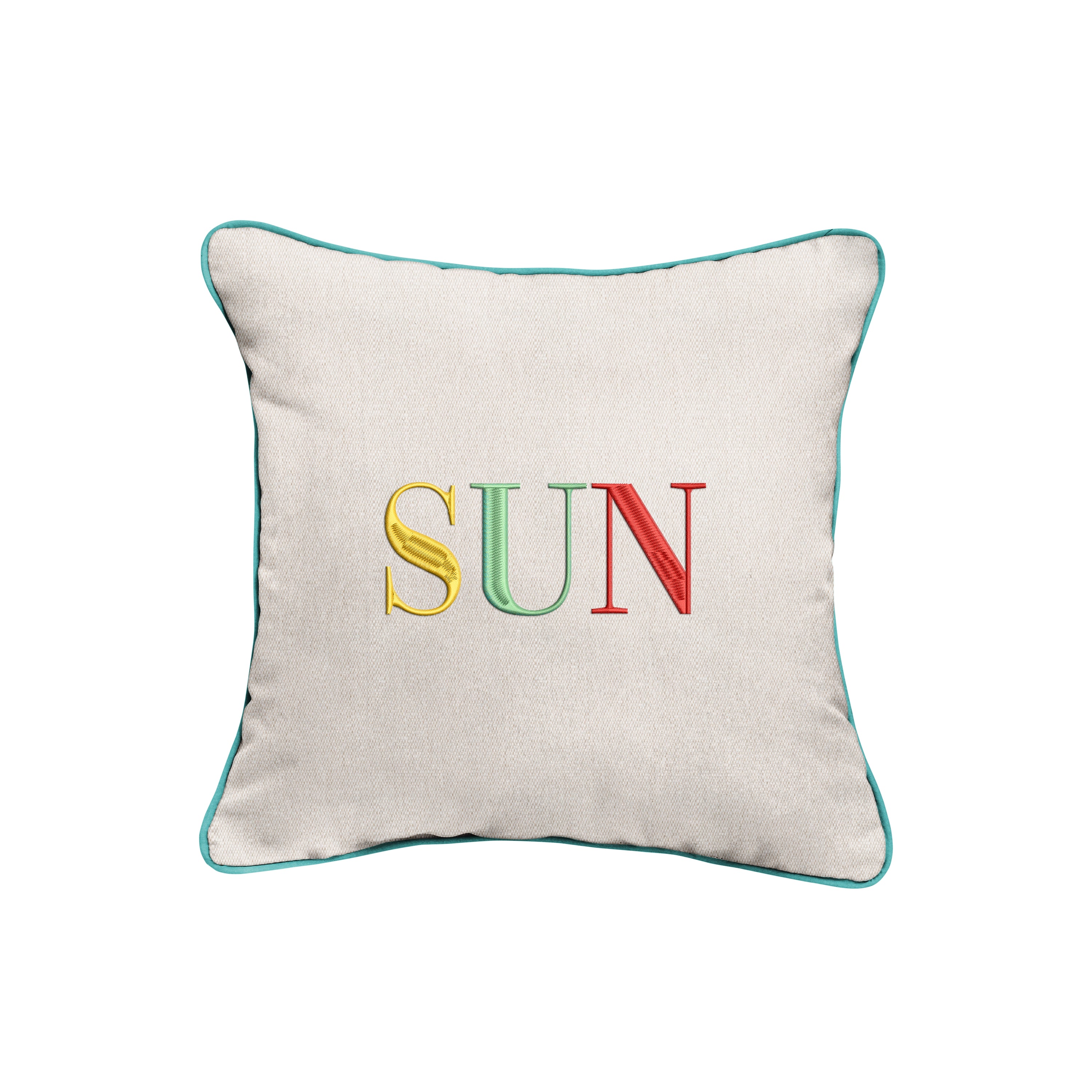 Sunbrella Square Embroidered Outdoor Pillow