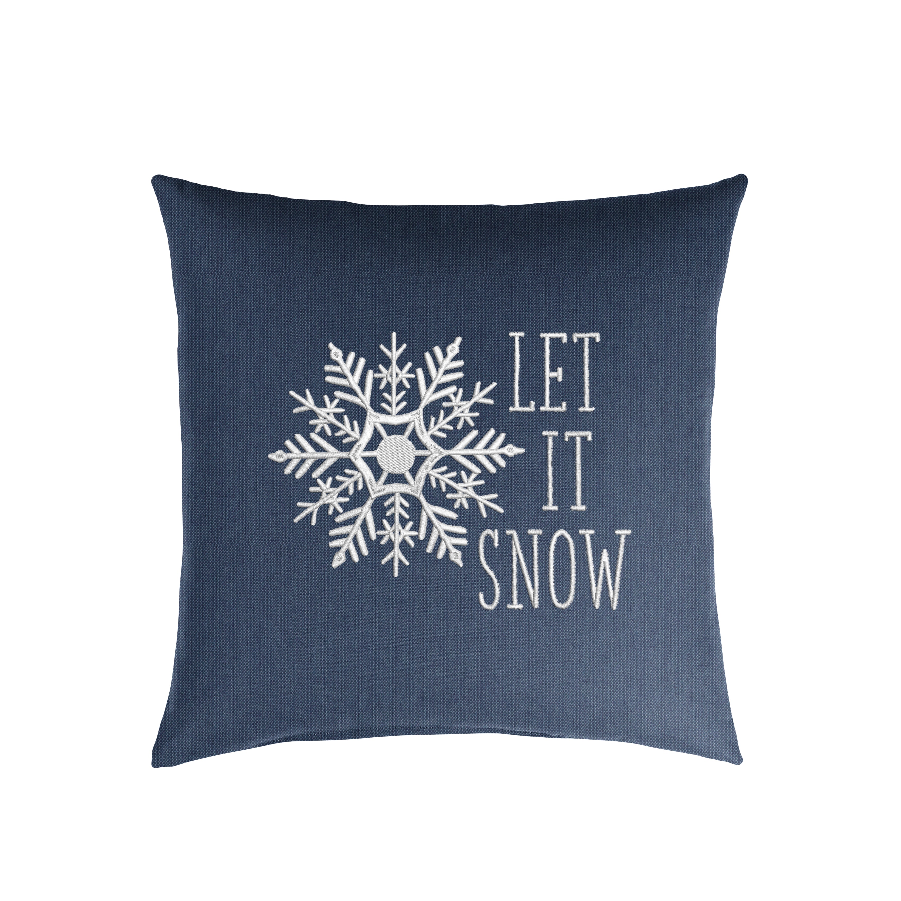 Sunbrella Square Holiday Embroidered Outdoor Pillow
