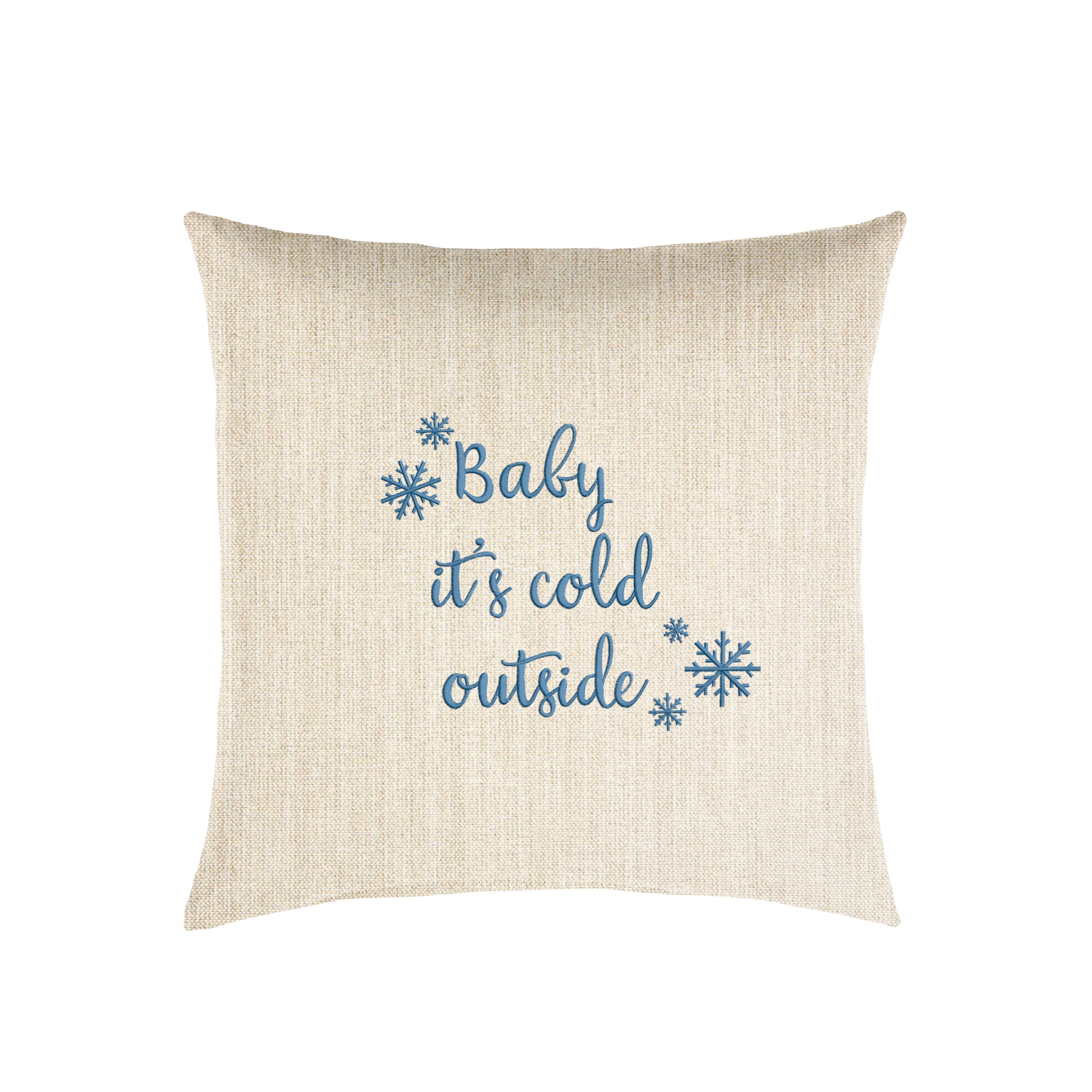 Sunbrella Square Holiday Embroidered Outdoor Pillow