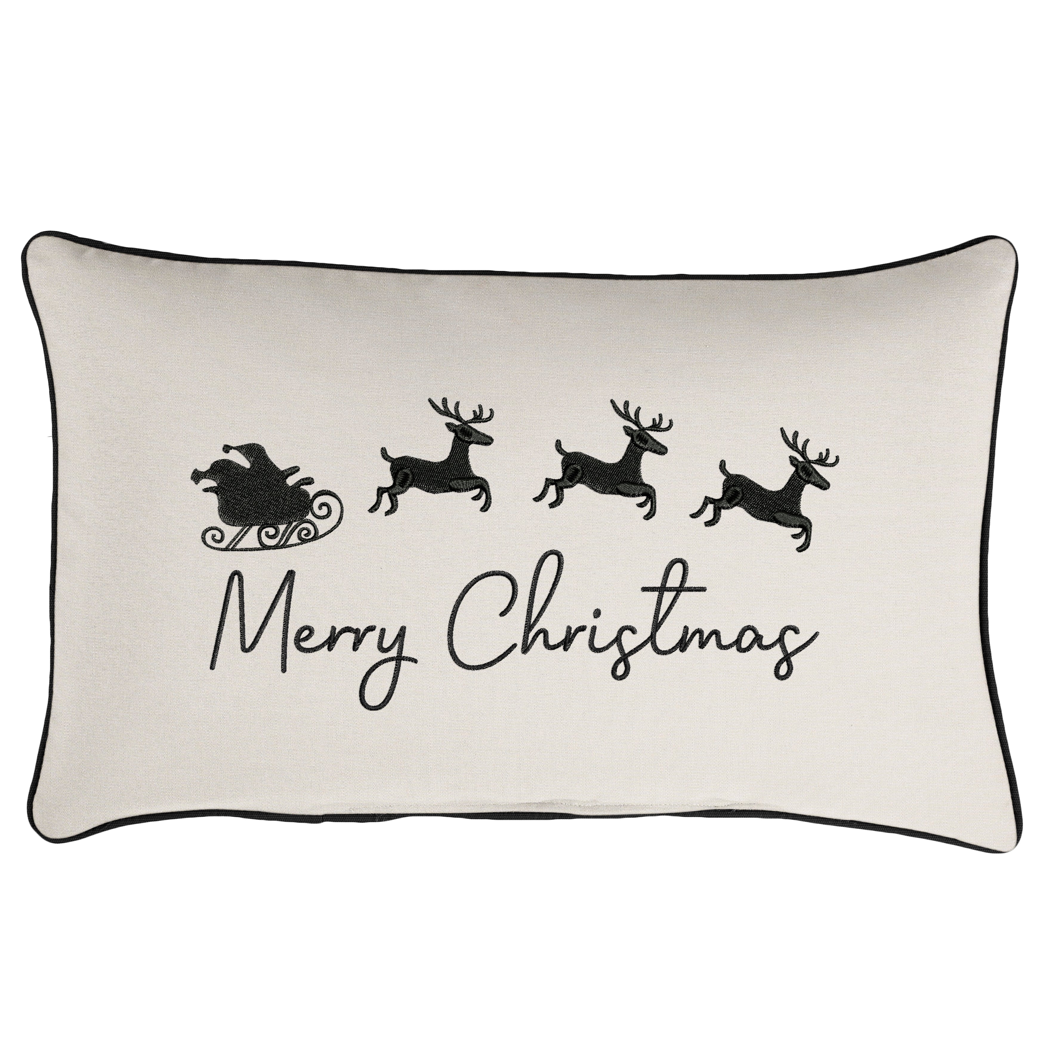 Sunbrella Rectangle Holiday Embroidered Outdoor Pillow
