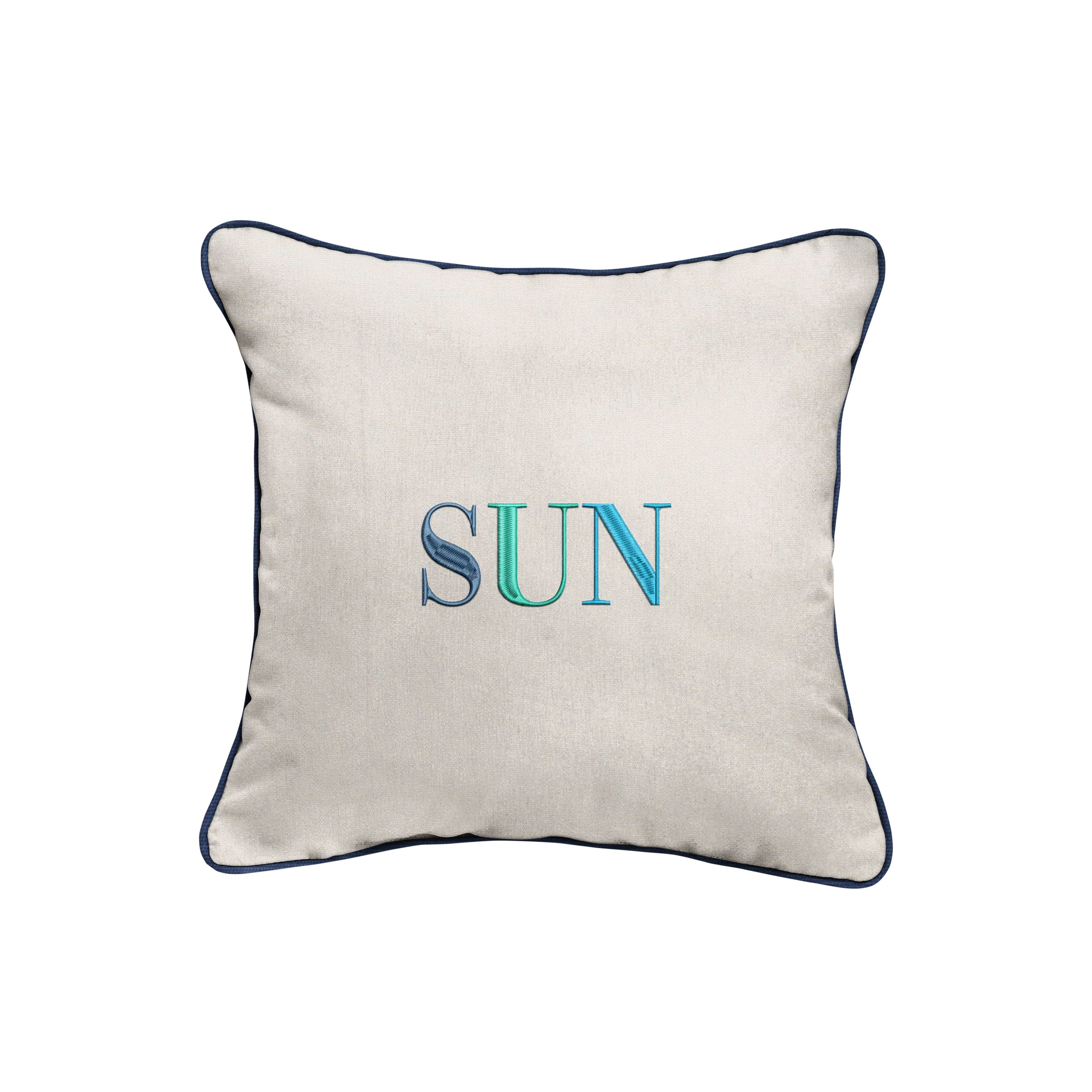 Sunbrella Square Embroidered Outdoor Pillow
