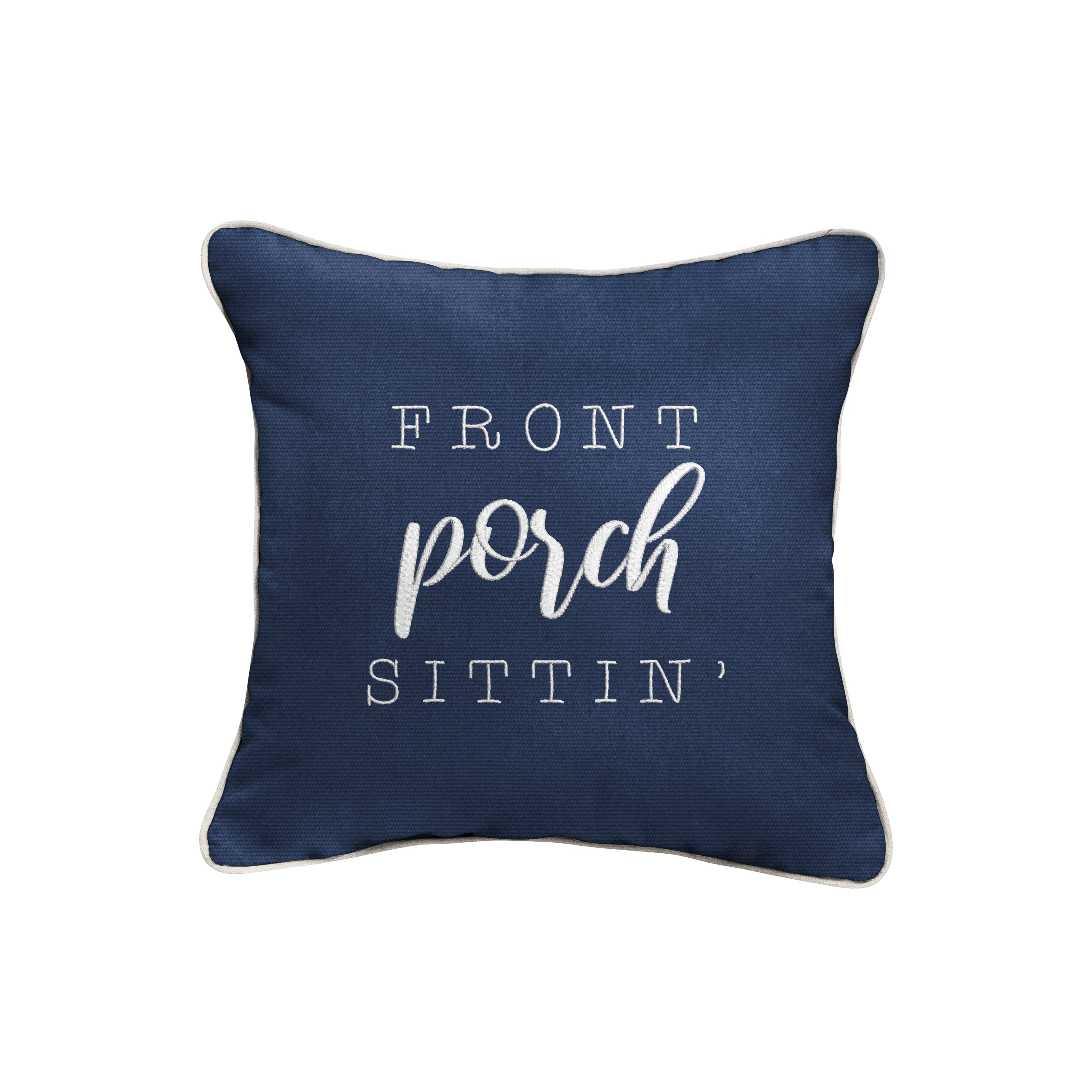 Sunbrella Square Embroidered Outdoor Pillow