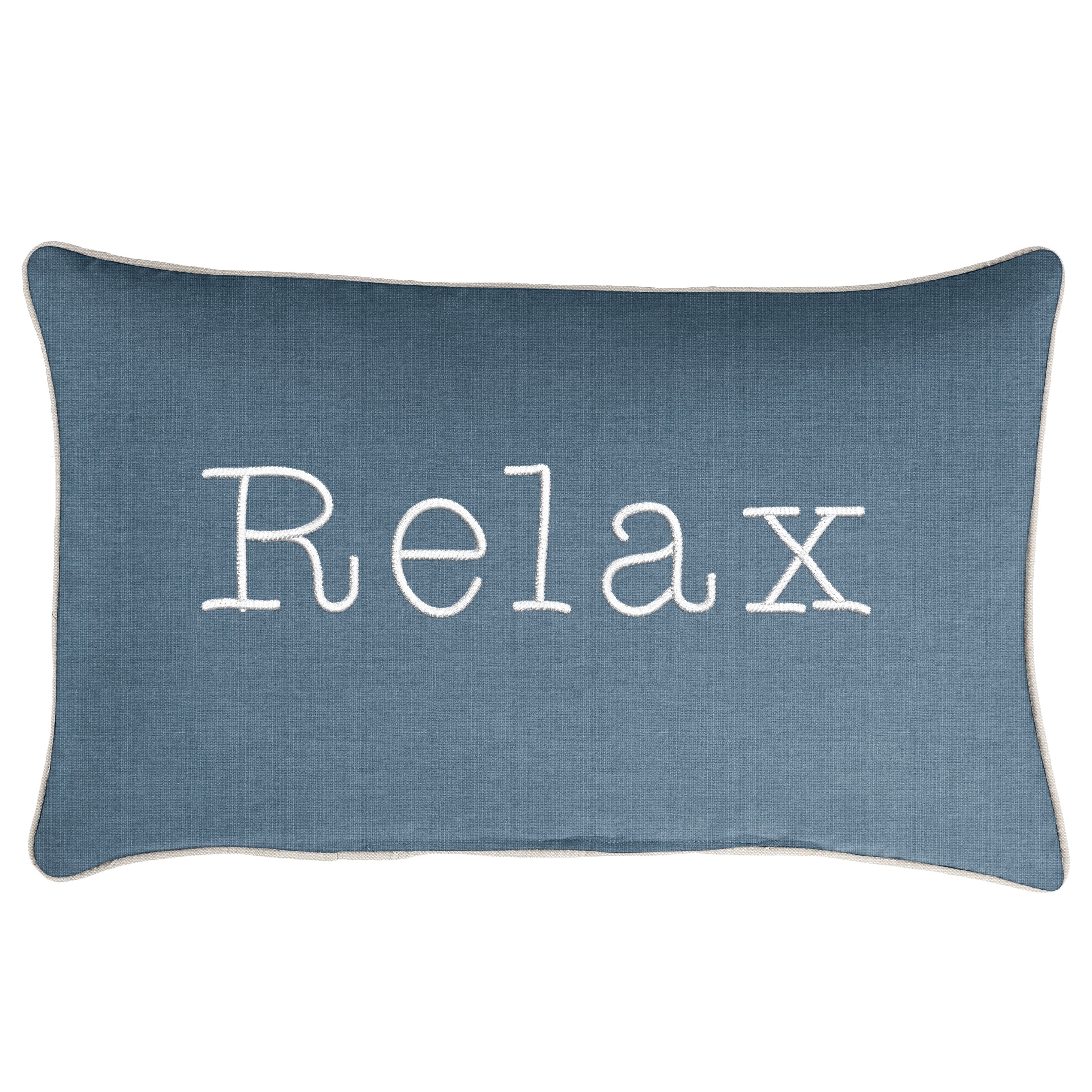 Sunbrella Rectangle Embroidered Outdoor Pillow