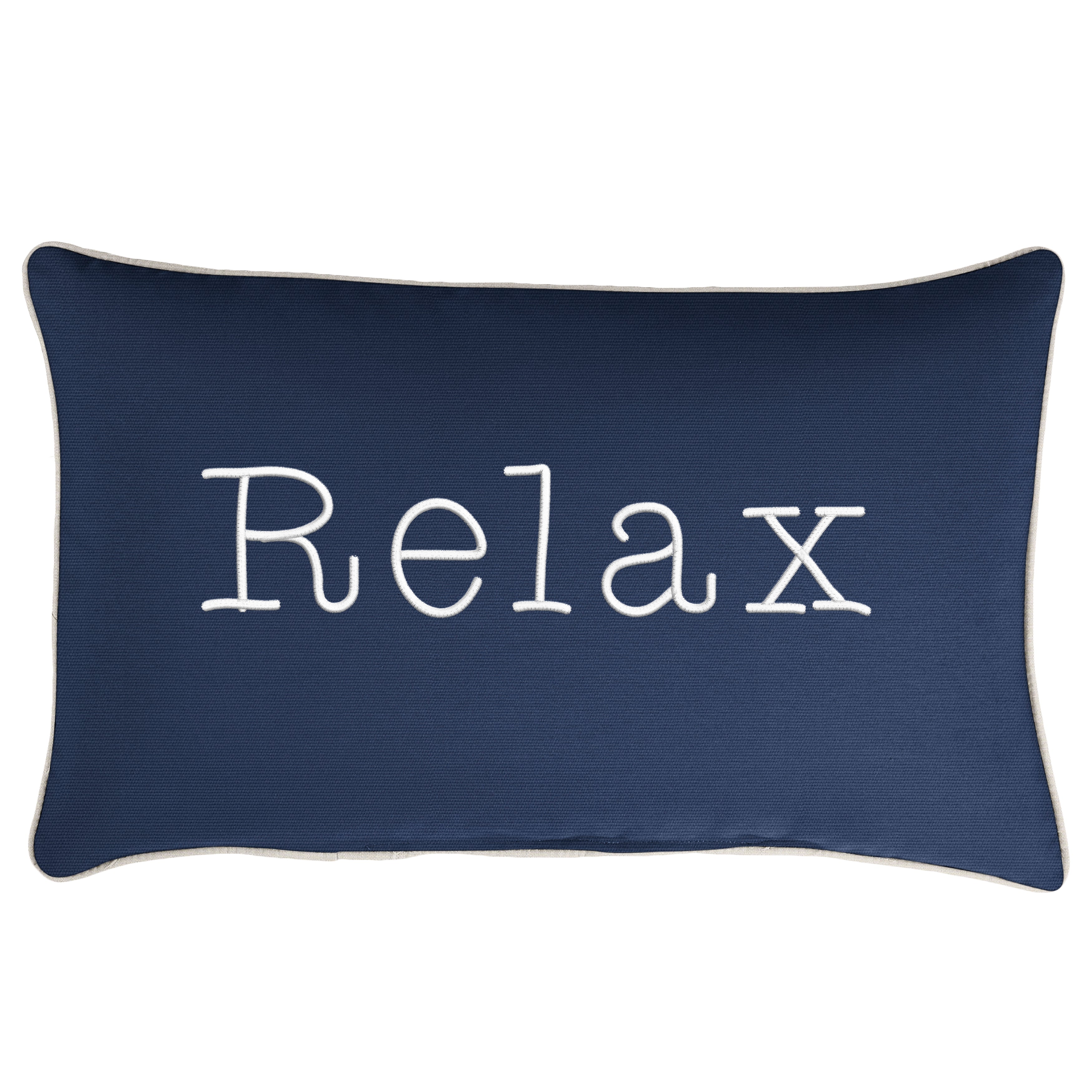 Sunbrella Rectangle Embroidered Outdoor Pillow