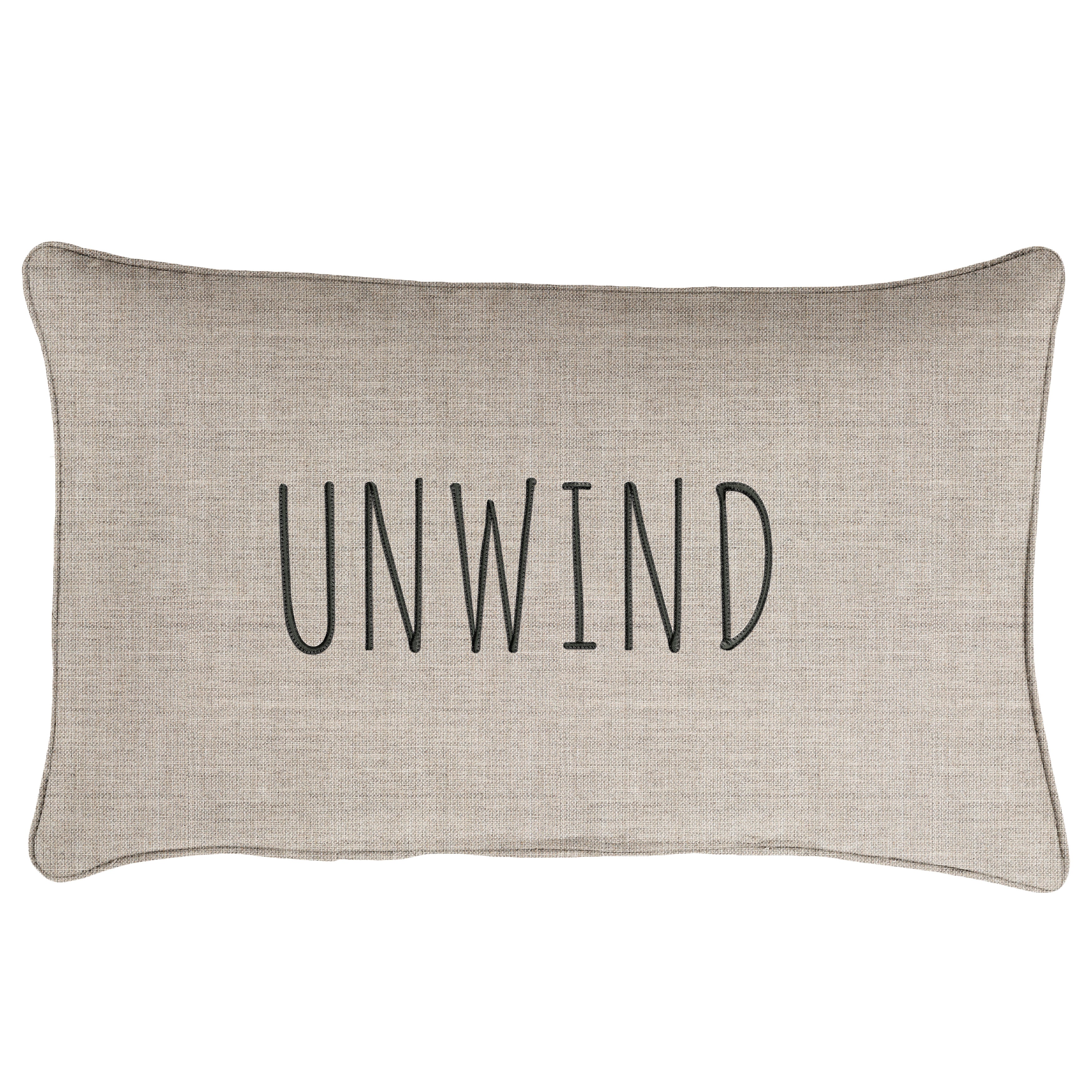 Sunbrella Rectangle Embroidered Outdoor Pillow